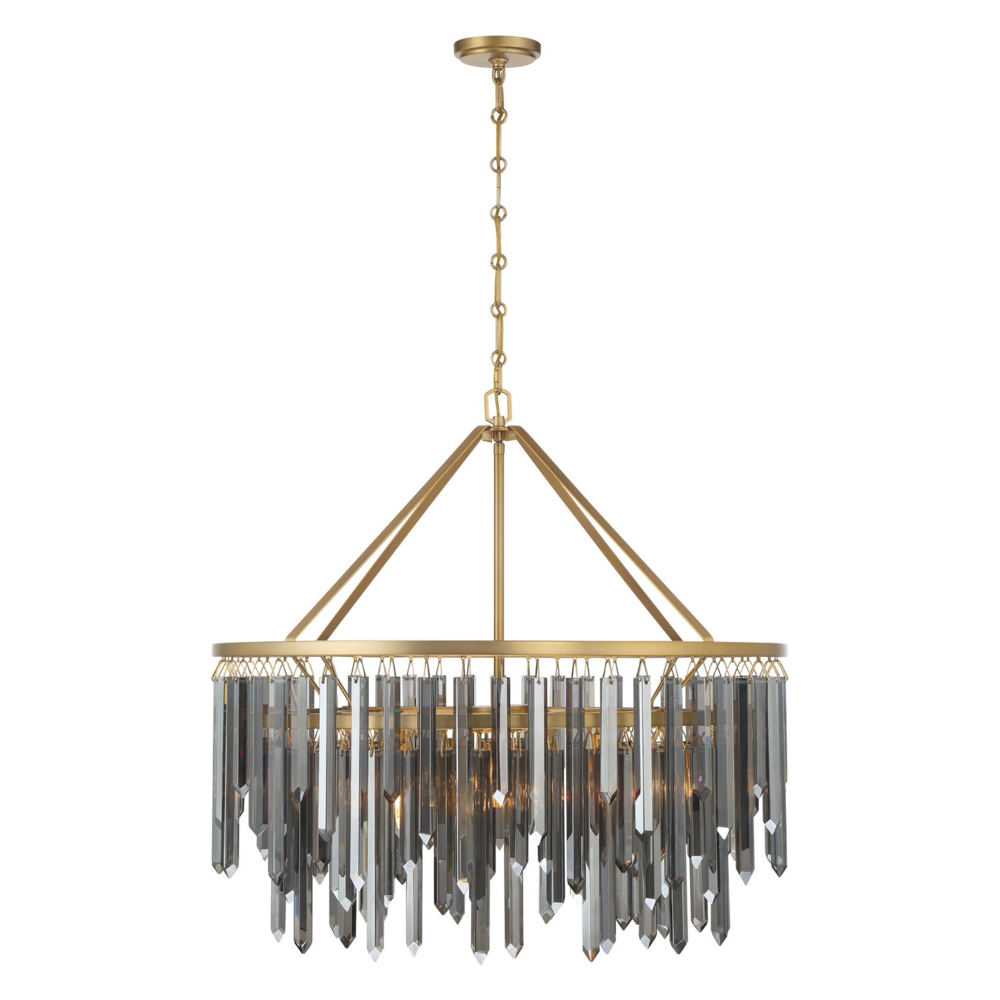 Gemma 32'' Modern Gold Chandelier Black 32"W x 30.75"H x 32"D