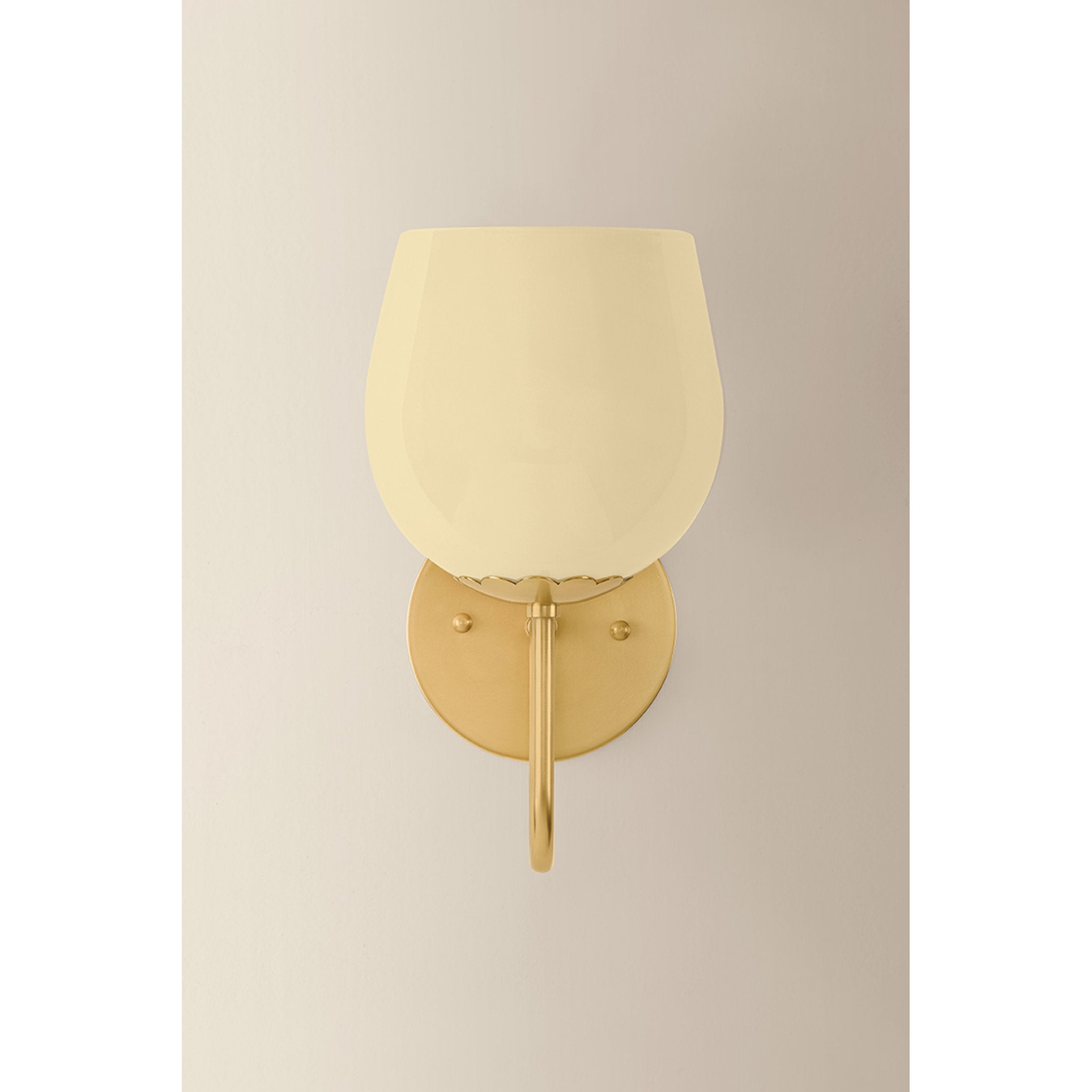 Genevieve 1-Light Wall Sconce in Aged Brass 8.75L x 6W x 10.5H