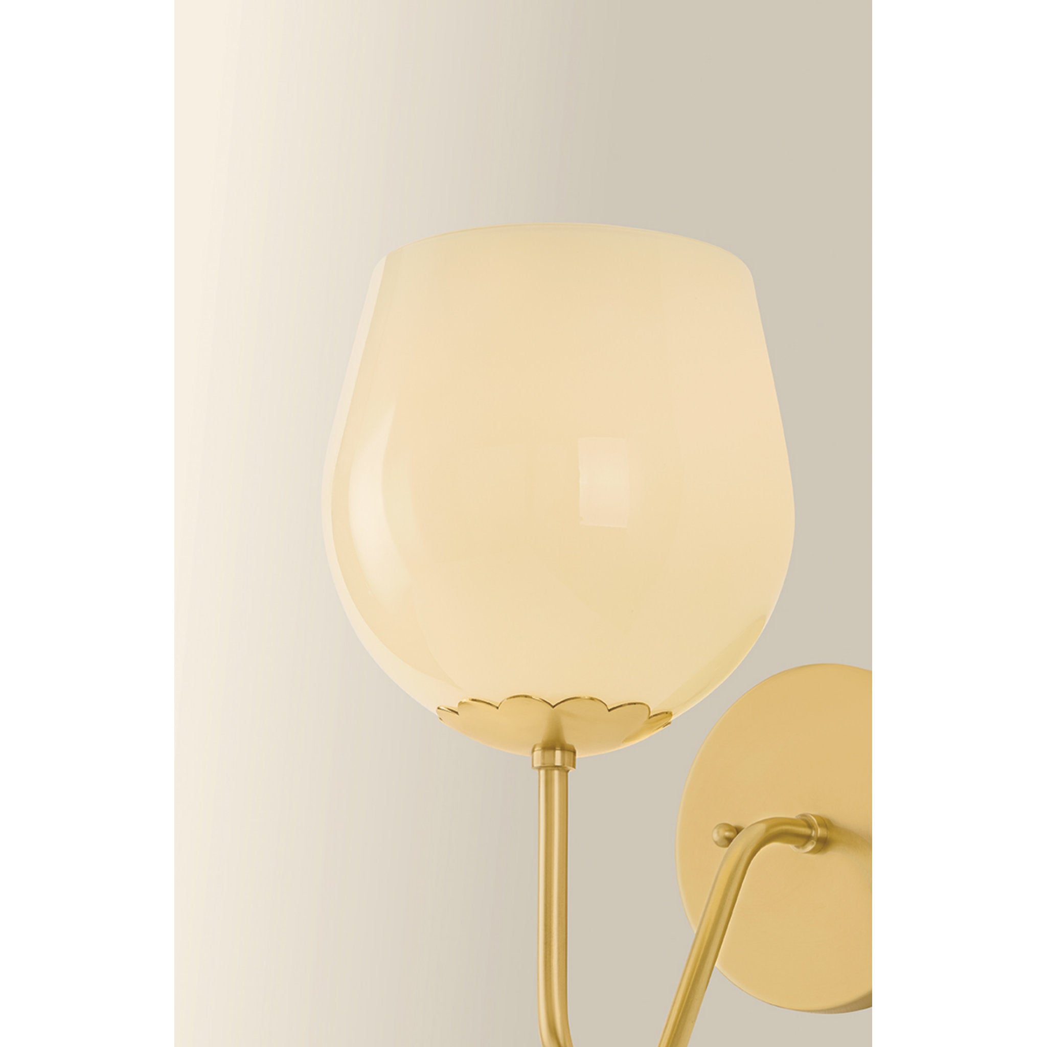 Genevieve 1-Light Wall Sconce in Aged Brass 8.75L x 6W x 10.5H