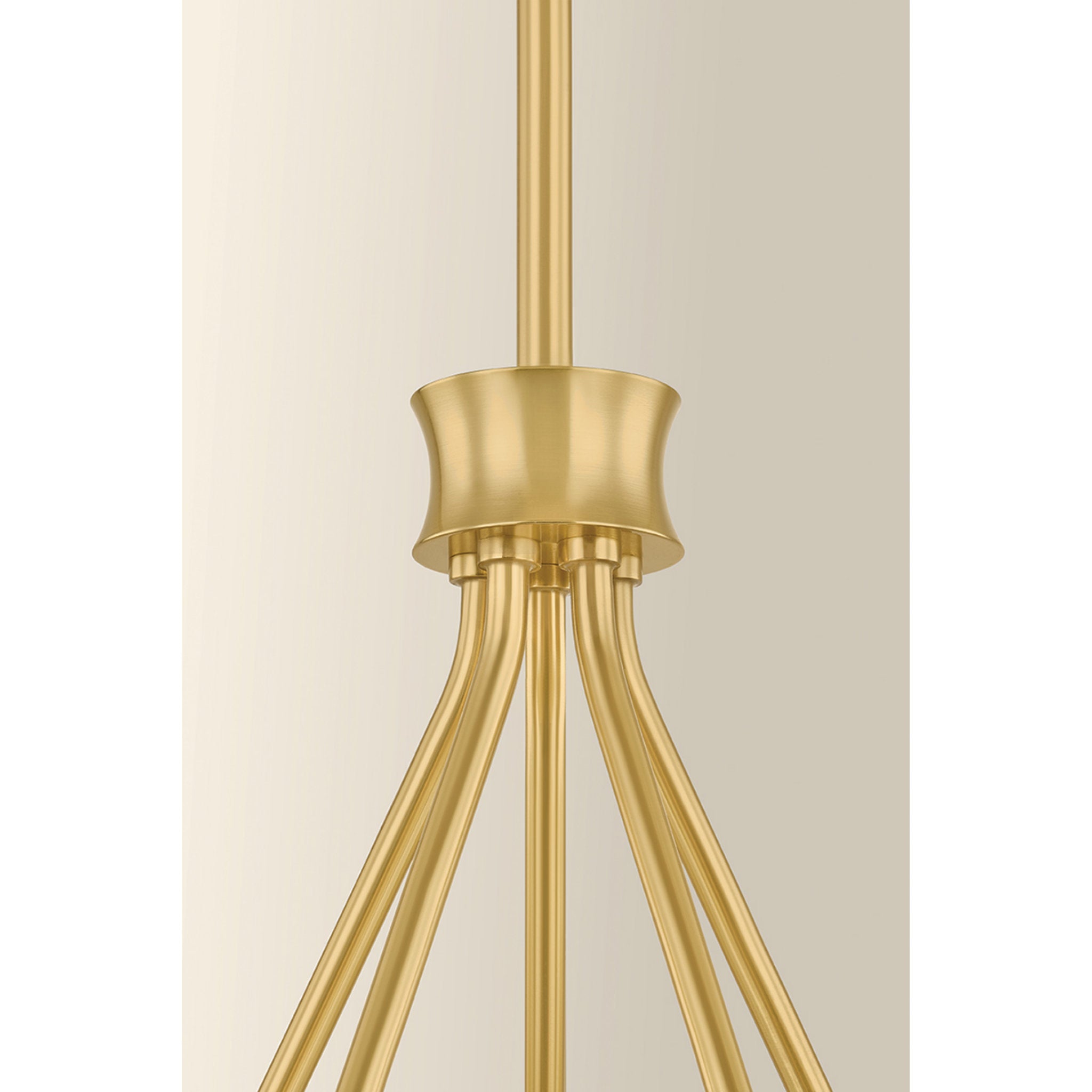Genevieve 1-Light Chandelier in Aged Brass 34.25W x 17.25H