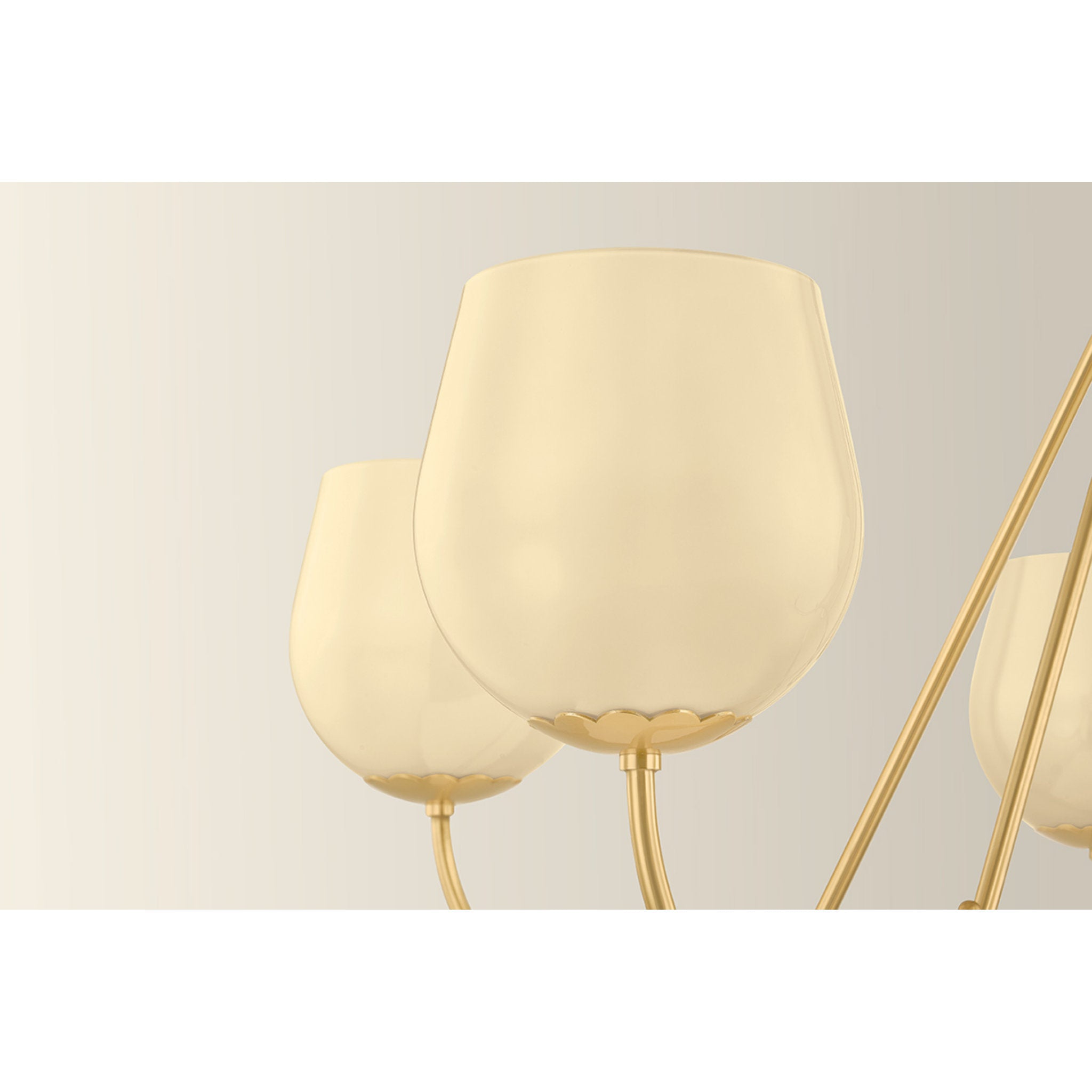 Genevieve 1-Light Chandelier in Aged Brass 34.25W x 17.25H