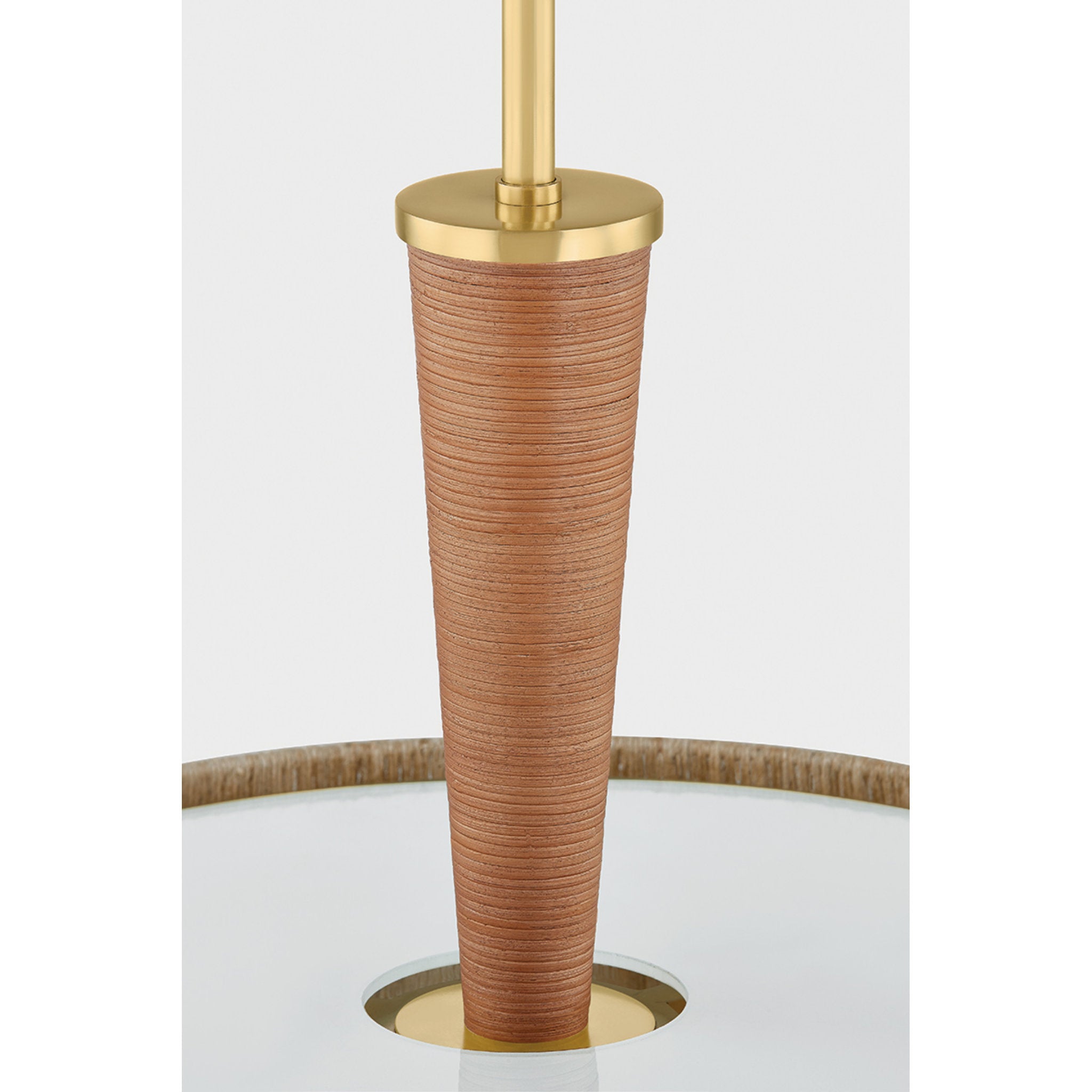 George 3-Light Pendant in Aged Brass by Cortney Bishop 22W x 17.25H