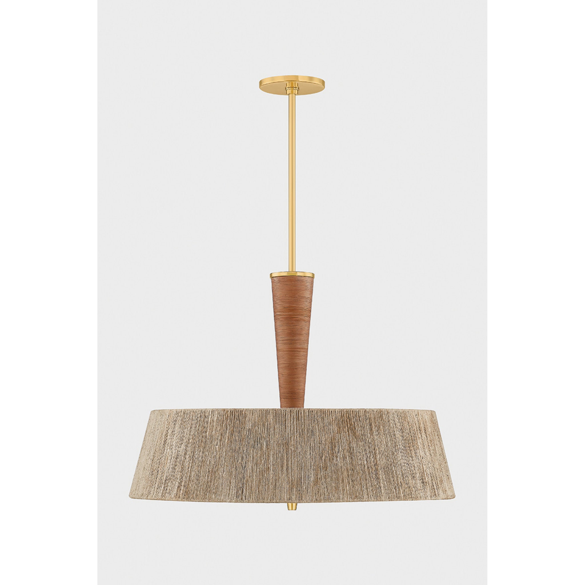 George 3-Light Pendant in Aged Brass by Cortney Bishop 30W x 22.5H