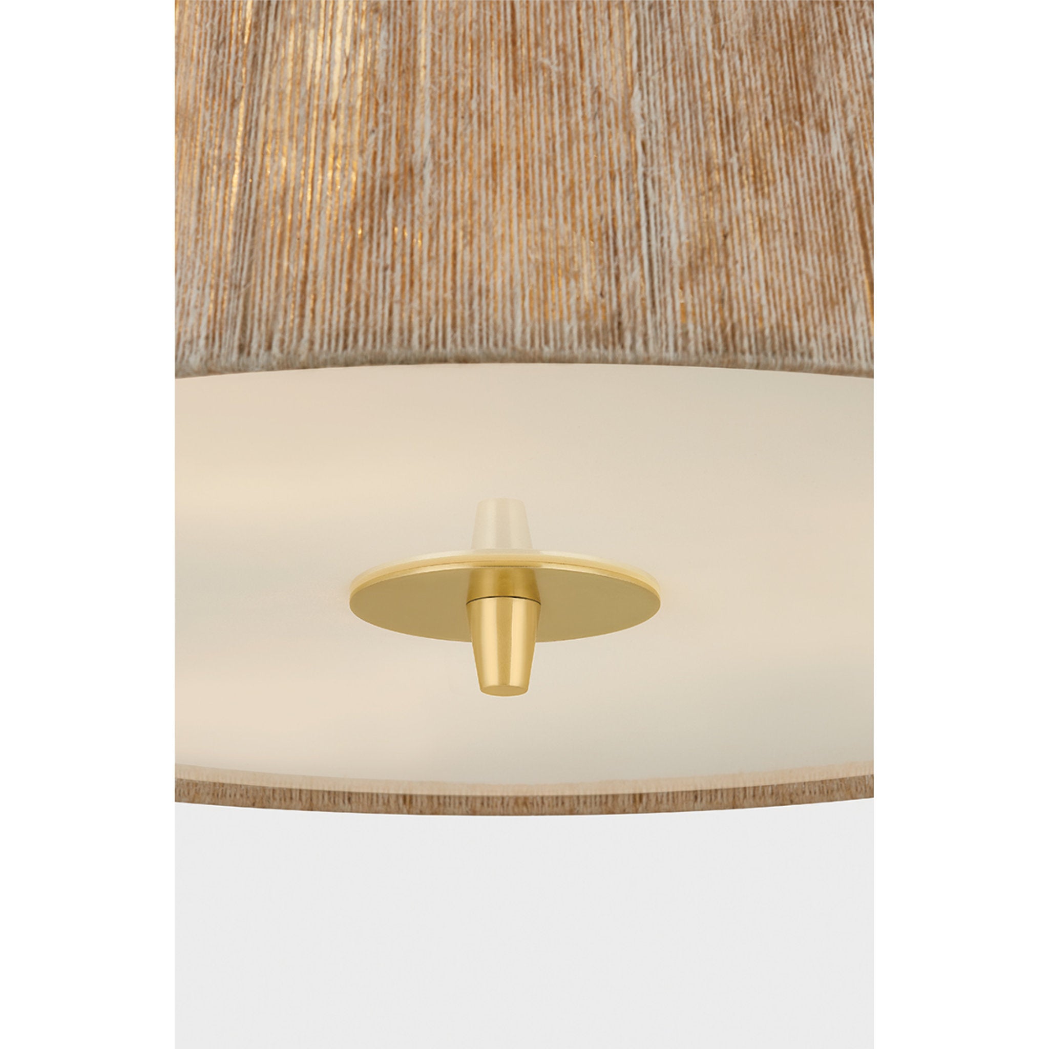 George 3-Light Pendant in Aged Brass by Cortney Bishop 30W x 22.5H