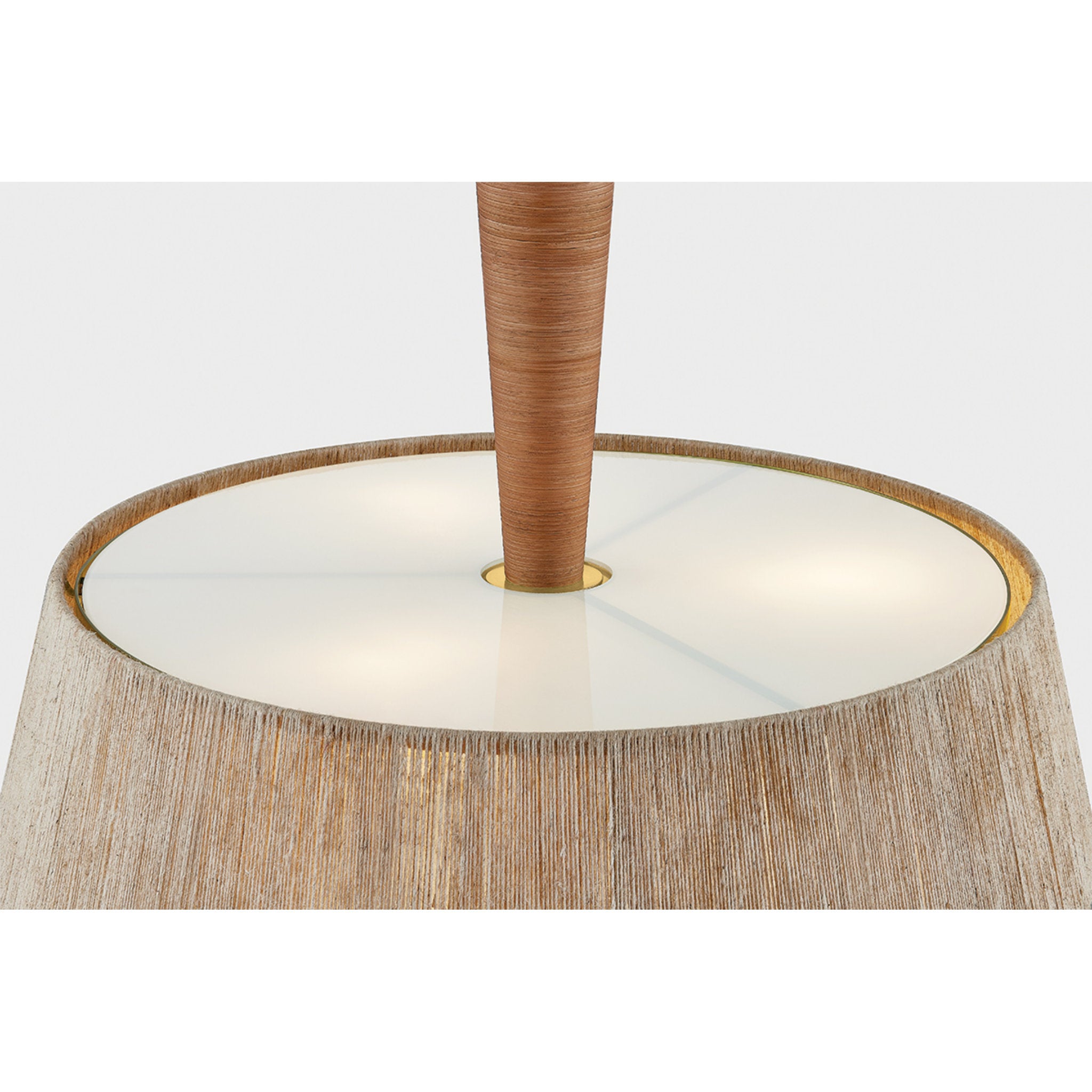 George 3-Light Pendant in Aged Brass by Cortney Bishop 30W x 22.5H