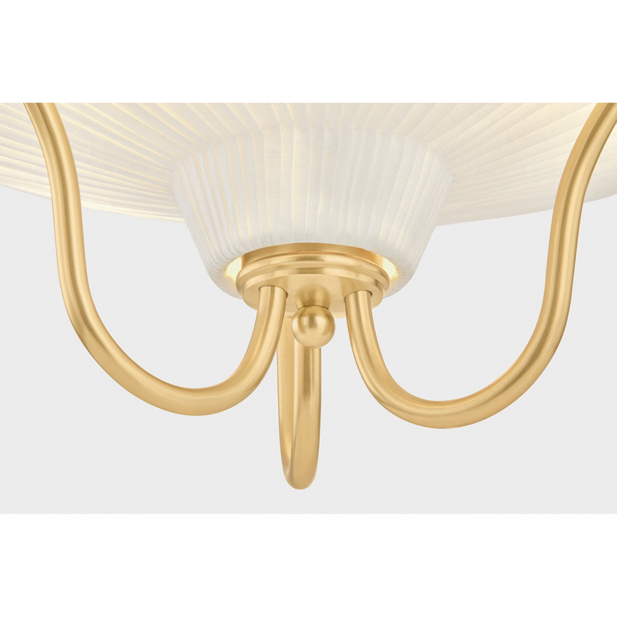 Gerhard 3-Light Semi Flush in Aged Brass by Augusta Hoffman 18.25W x 11.5H