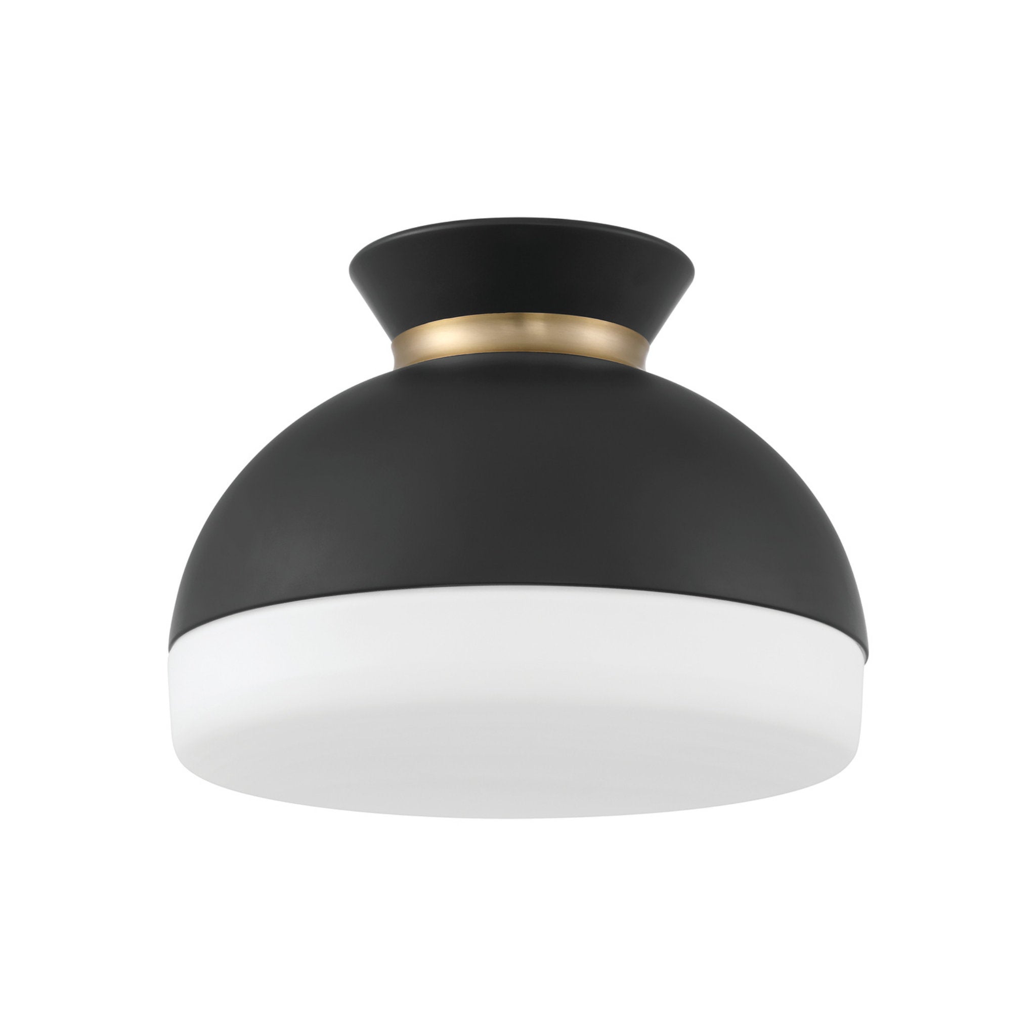 Brian Patrick Flynn Gidget 15'' Matte Black + Vibrant Gold Flush Mount Black 15"W x 11.25"H x 15"D
