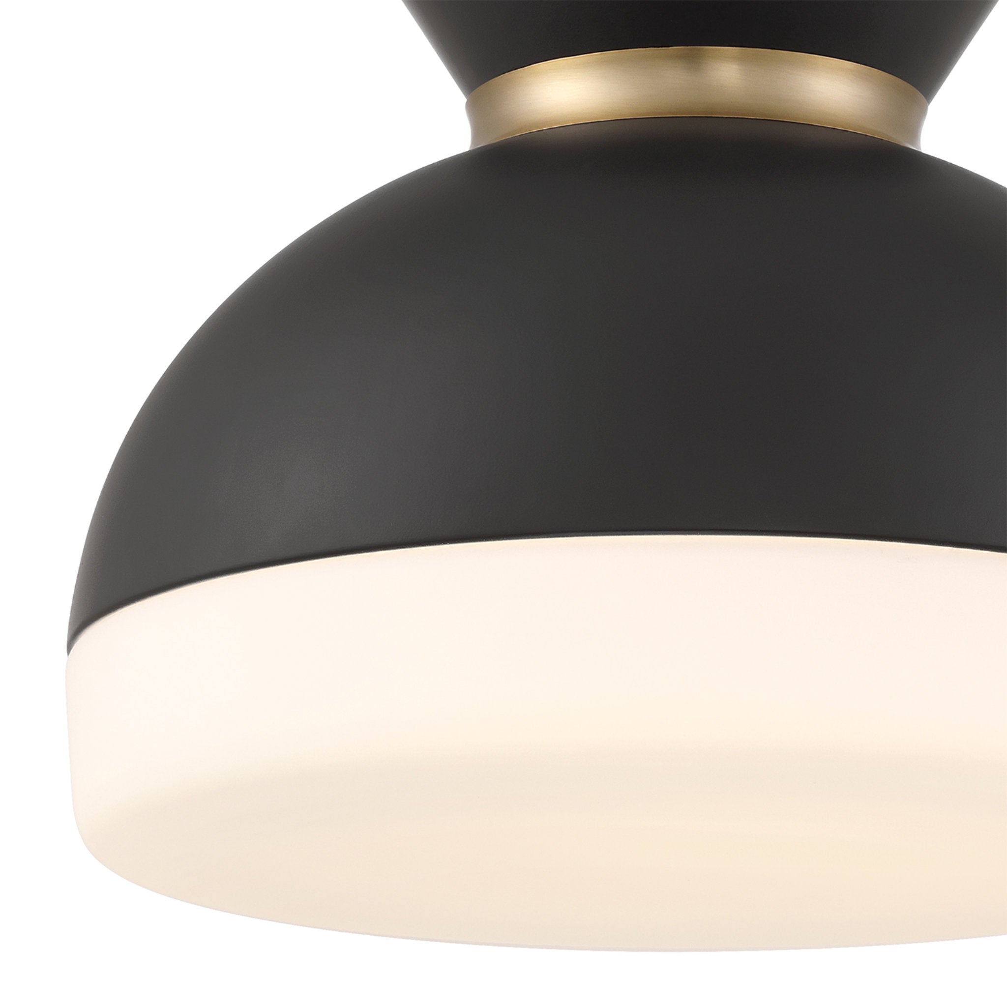 Brian Patrick Flynn Gidget 15'' Matte Black + Vibrant Gold Flush Mount Black 15"W x 11.25"H x 15"D