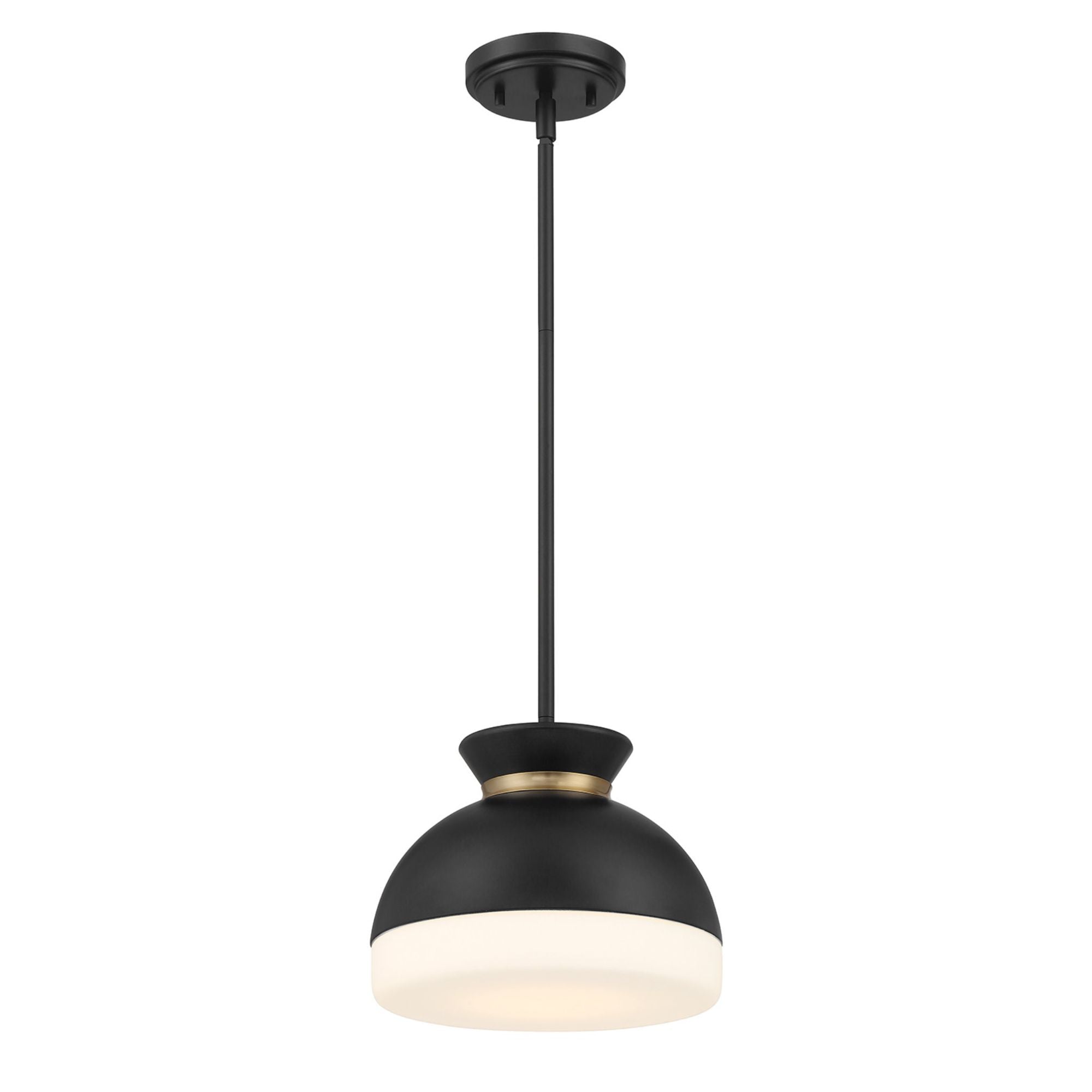 Brian Patrick Flynn Gidget 10.25'' Matte Black + Vibrant Gold Pendant Black 10.25"W x 8.5"H x 10.25"D