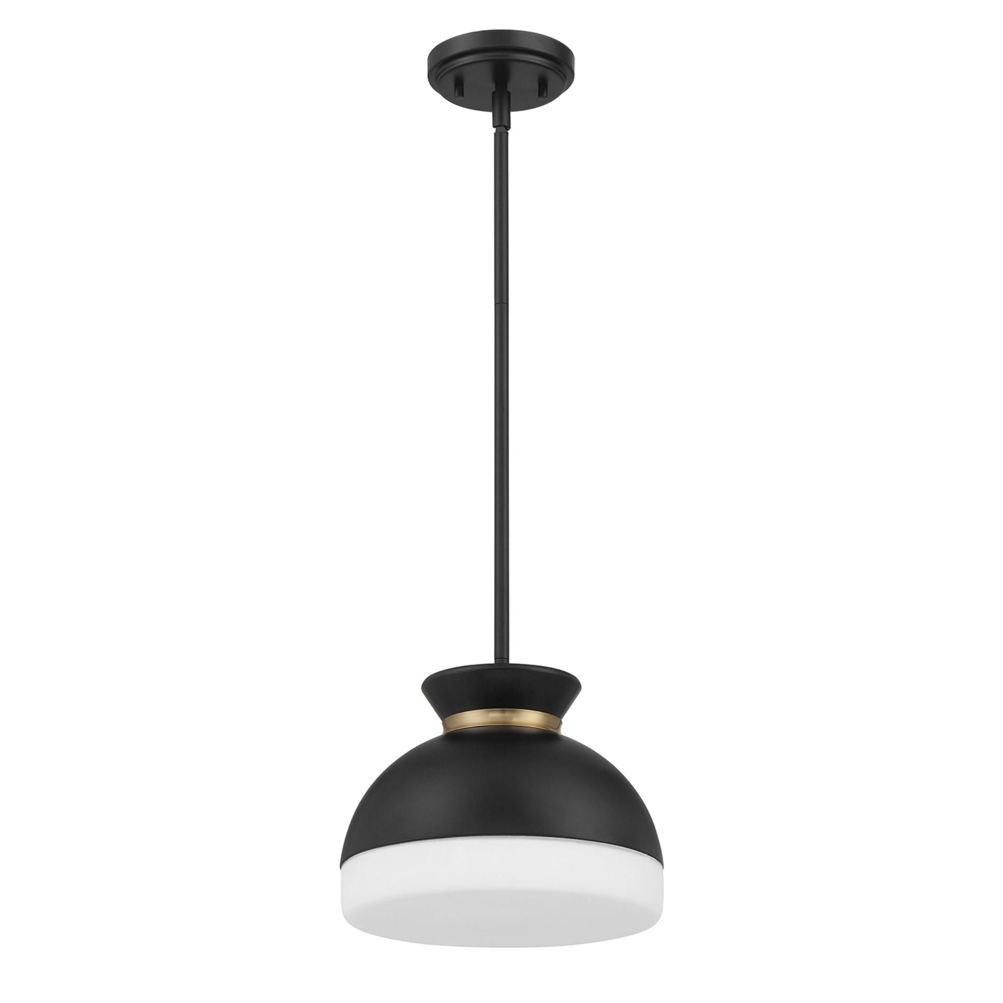 Brian Patrick Flynn Gidget 10.25'' Matte Black + Vibrant Gold Pendant Black 10.25"W x 8.5"H x 10.25"D