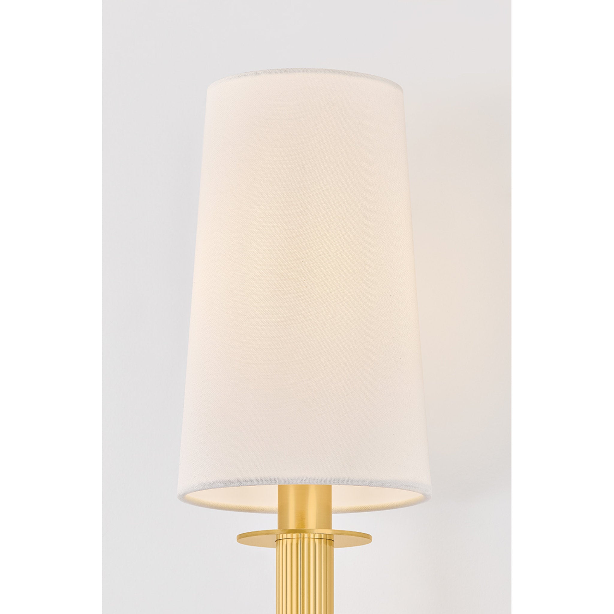 Ginny 1-Light Plug-in Sconce in Aged Brass 5.5W x 43.25H
