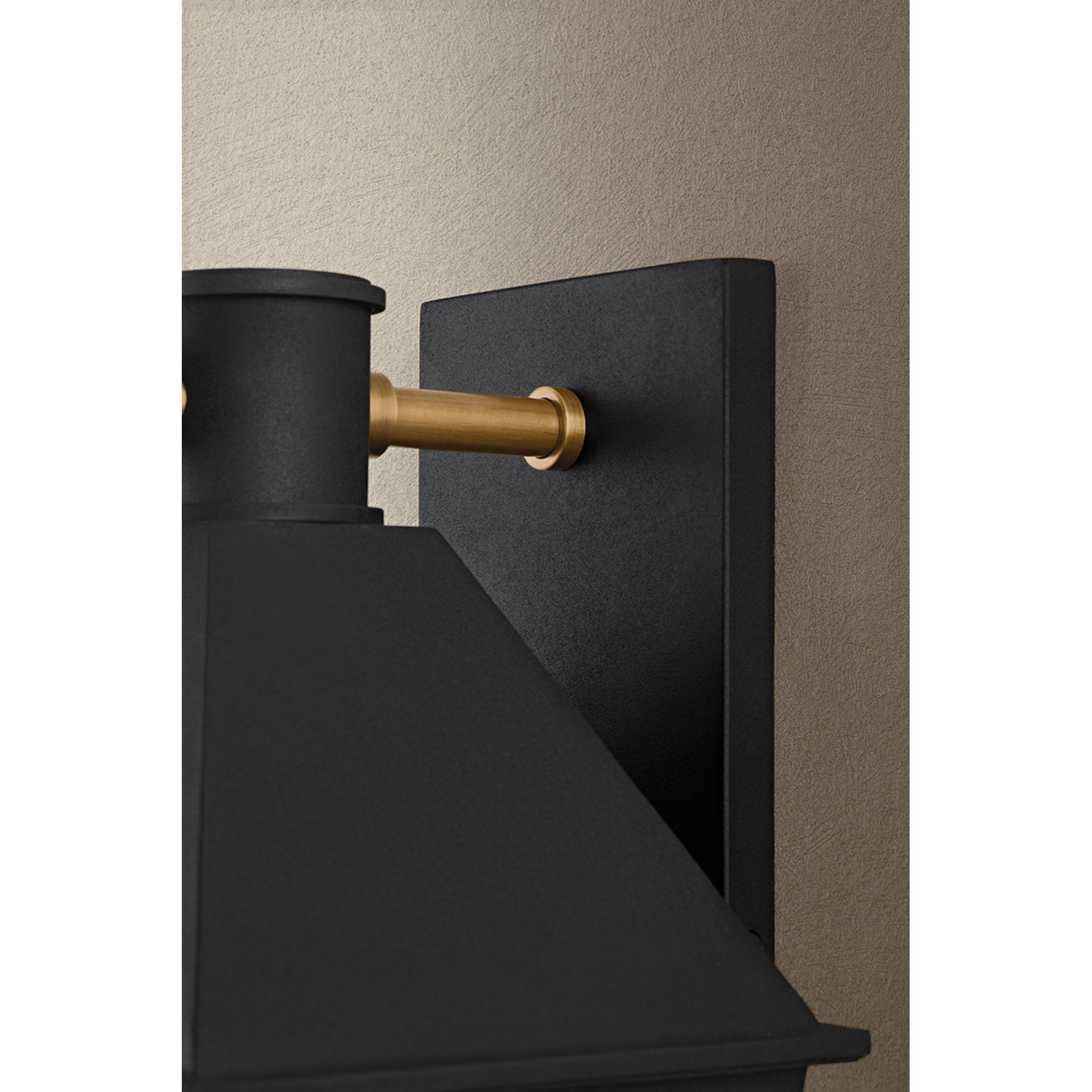 Gladden 1-Light Exterior Wall Sconce in Texture Black 8.75W x 15.5H