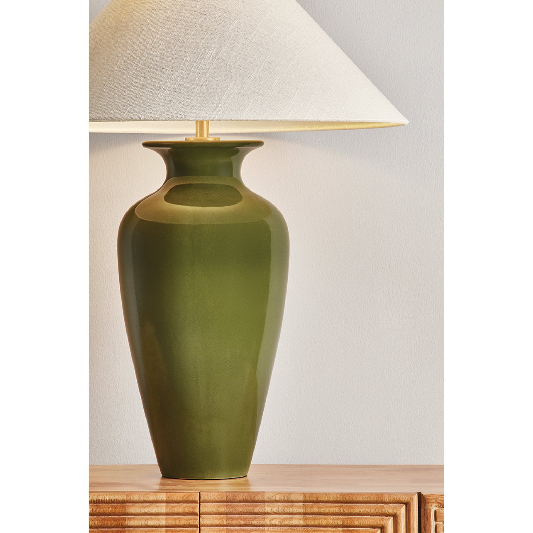 Grassy Point 1-Light Table Lamp in Aged Brass 22.5W x 29H