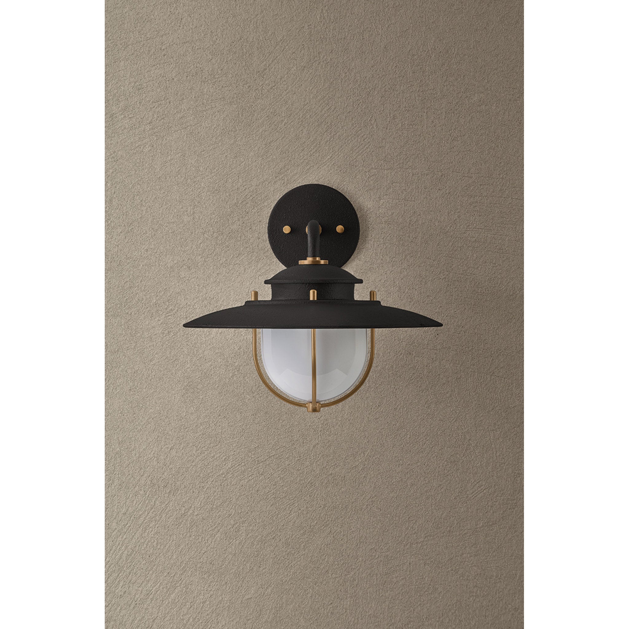 Greentree 1-Light Exterior Wall Sconce in Forged Iron 12W x 11H