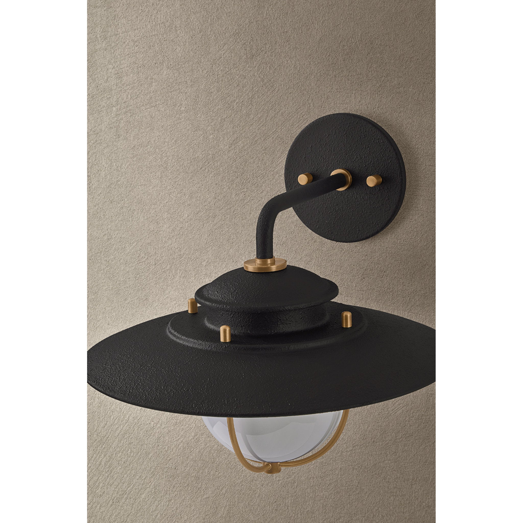 Greentree 1-Light Exterior Wall Sconce in Forged Iron 12W x 11H