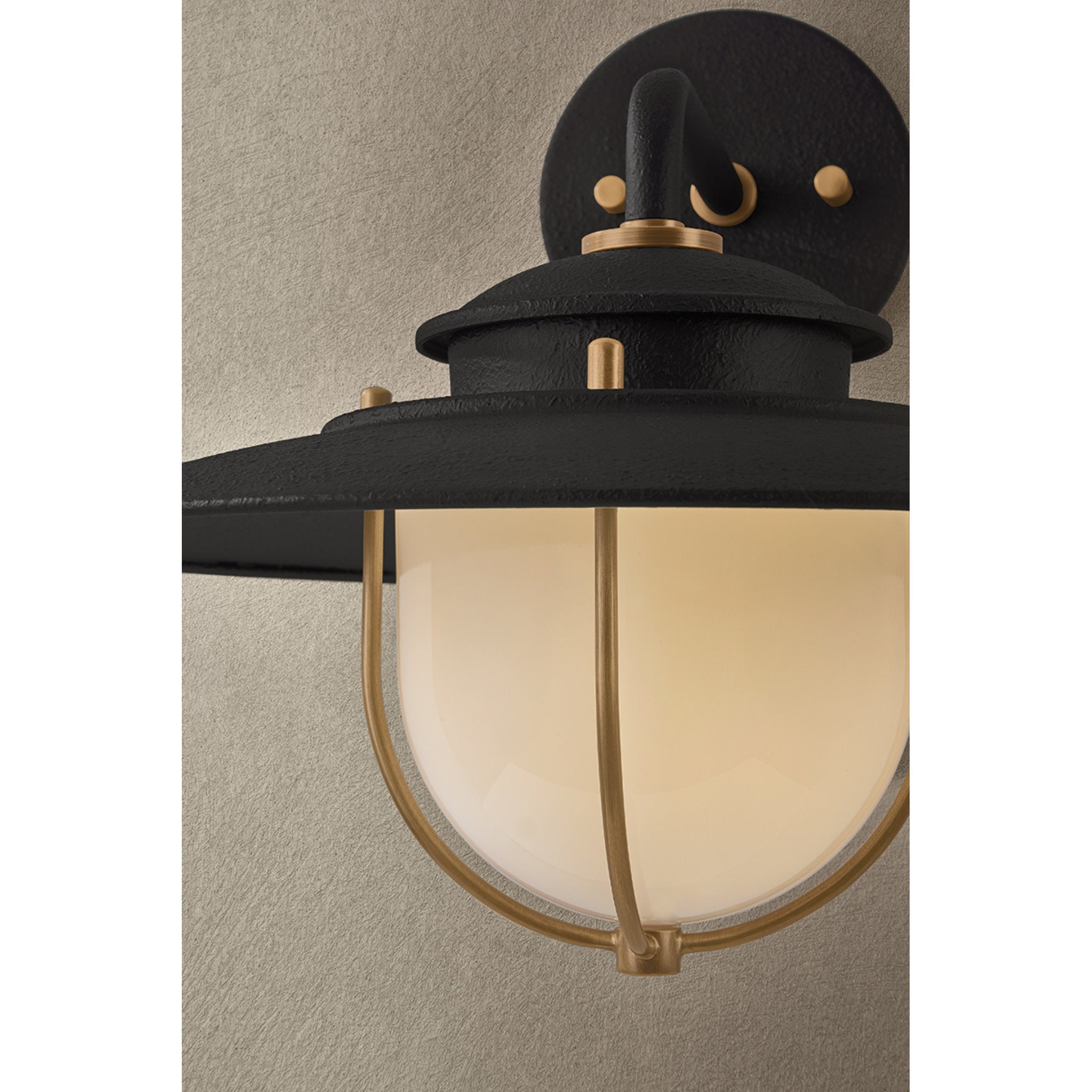 Greentree 1-Light Exterior Wall Sconce in Forged Iron 12W x 11H