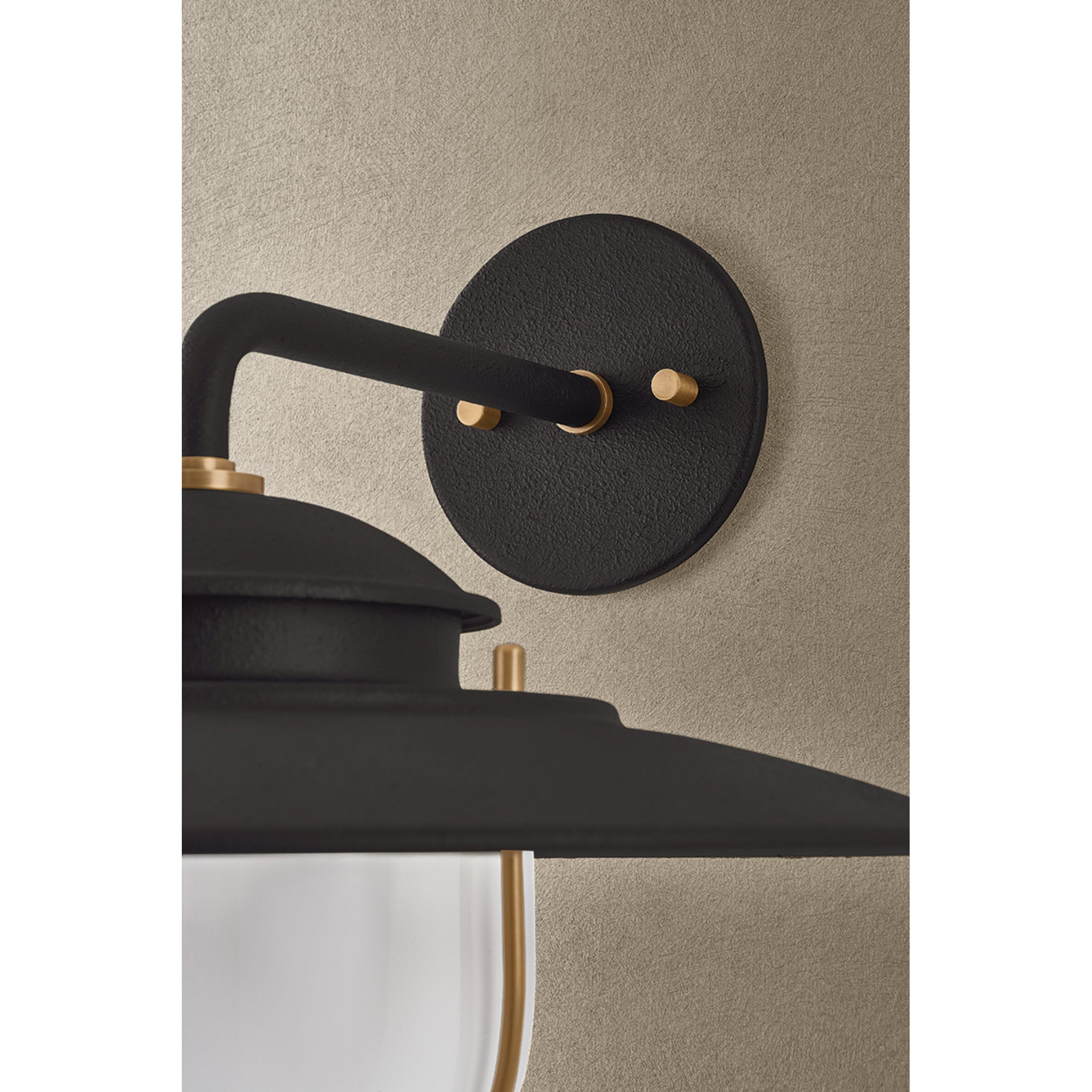 Greentree 1-Light Exterior Wall Sconce in Forged Iron 16W x 13H