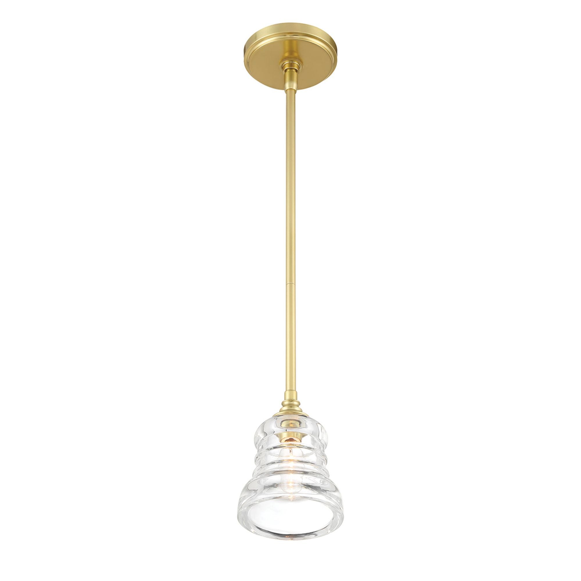 Gregory 5'' Aged Brass Pendant Gold 5"W x 6.5"H x 5"D