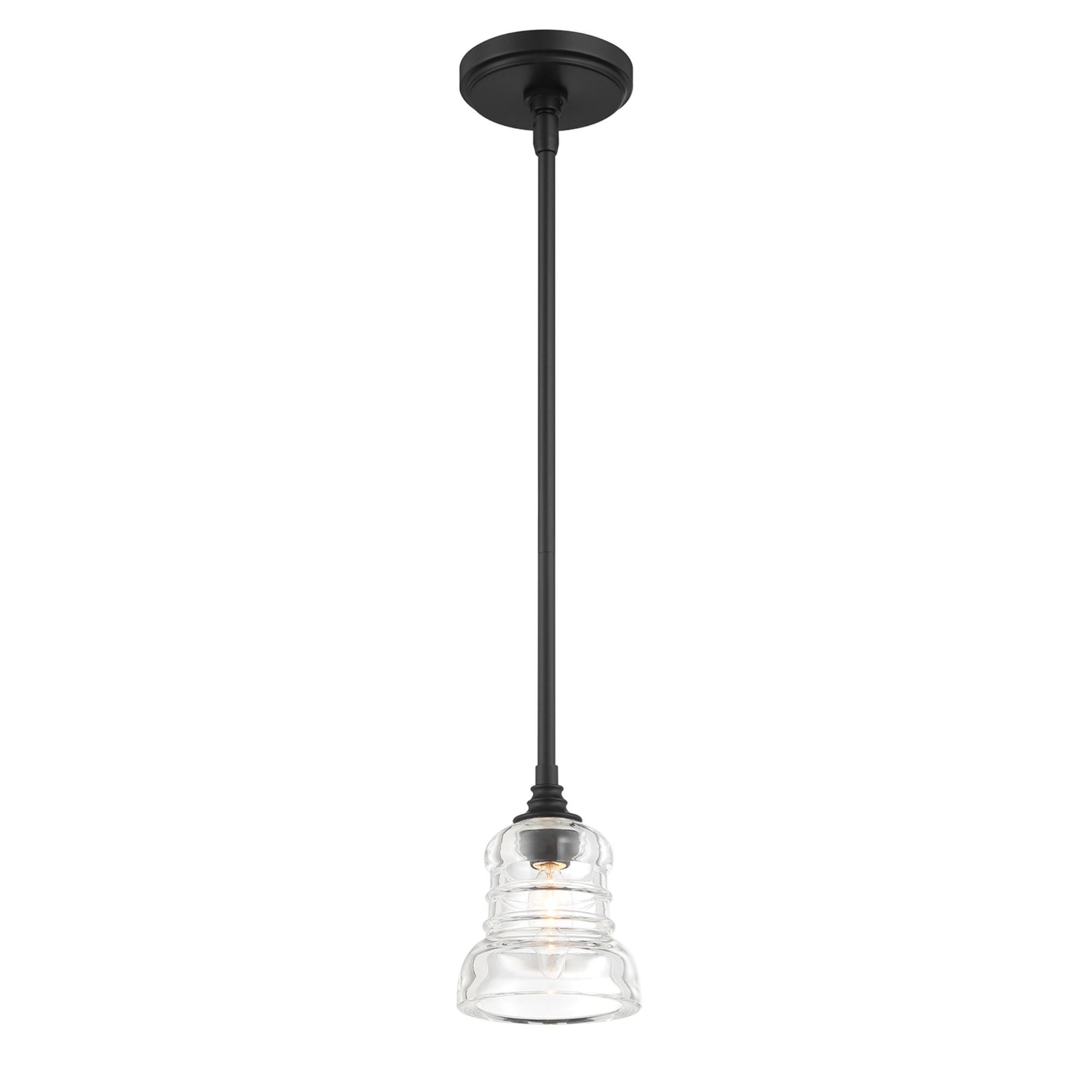 Gregory 5'' Matte Black Pendant Black 5"W x 6.5"H x 5"D