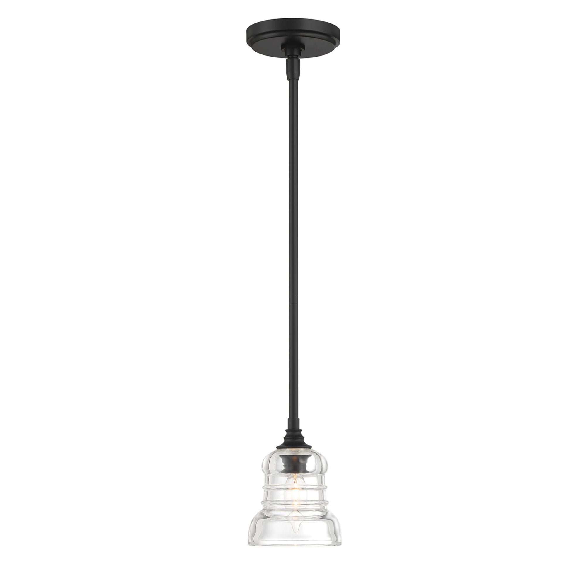 Gregory 5'' Matte Black Pendant Black 5"W x 6.5"H x 5"D