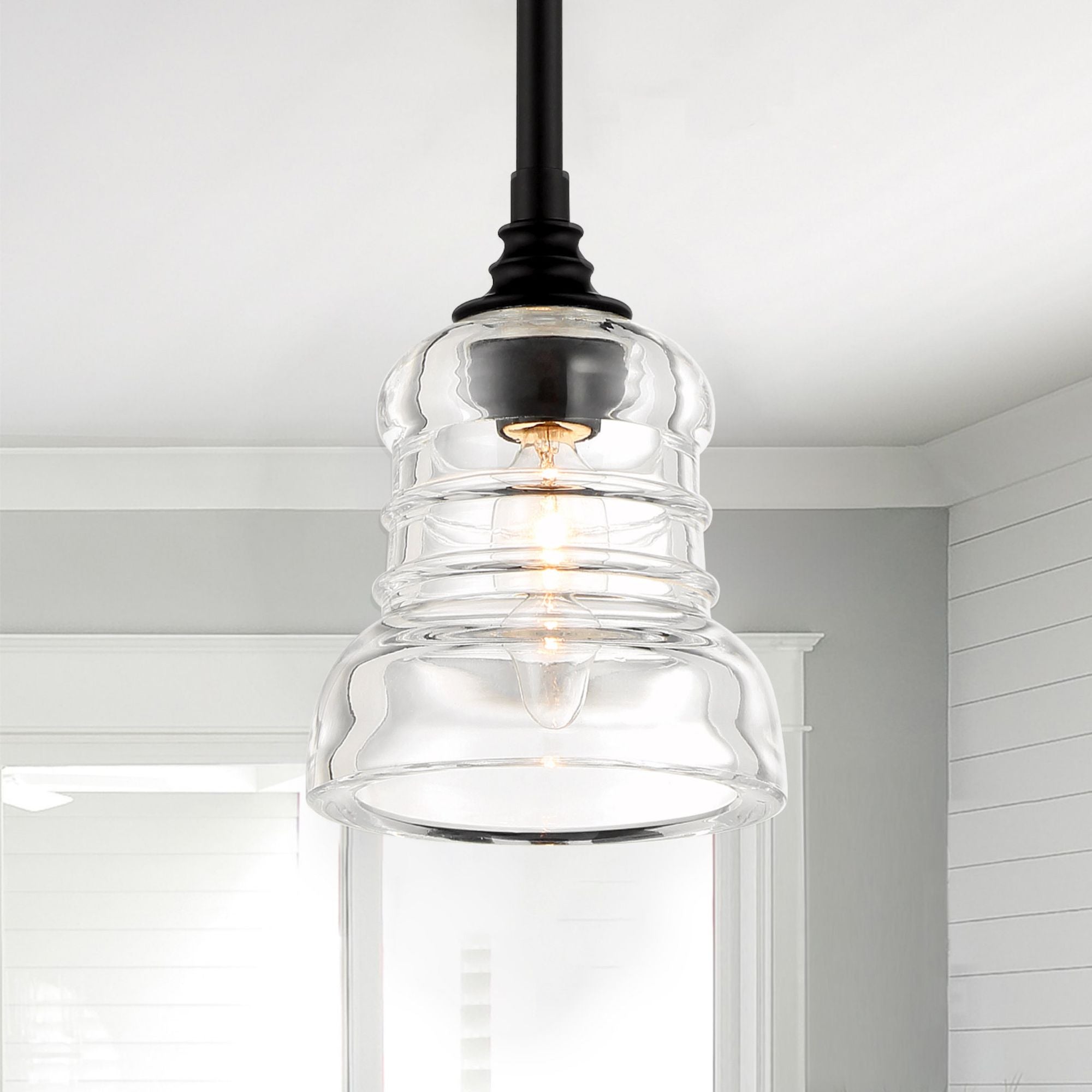 Gregory 5'' Matte Black Pendant Black 5"W x 6.5"H x 5"D