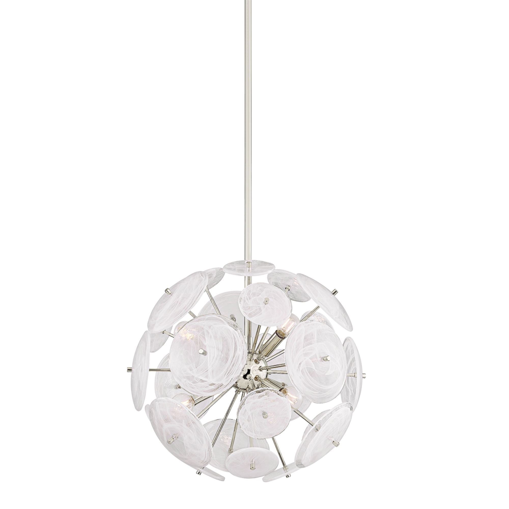 Tamara 6-Light Chandelier in Polished Nickel 20W x 18H