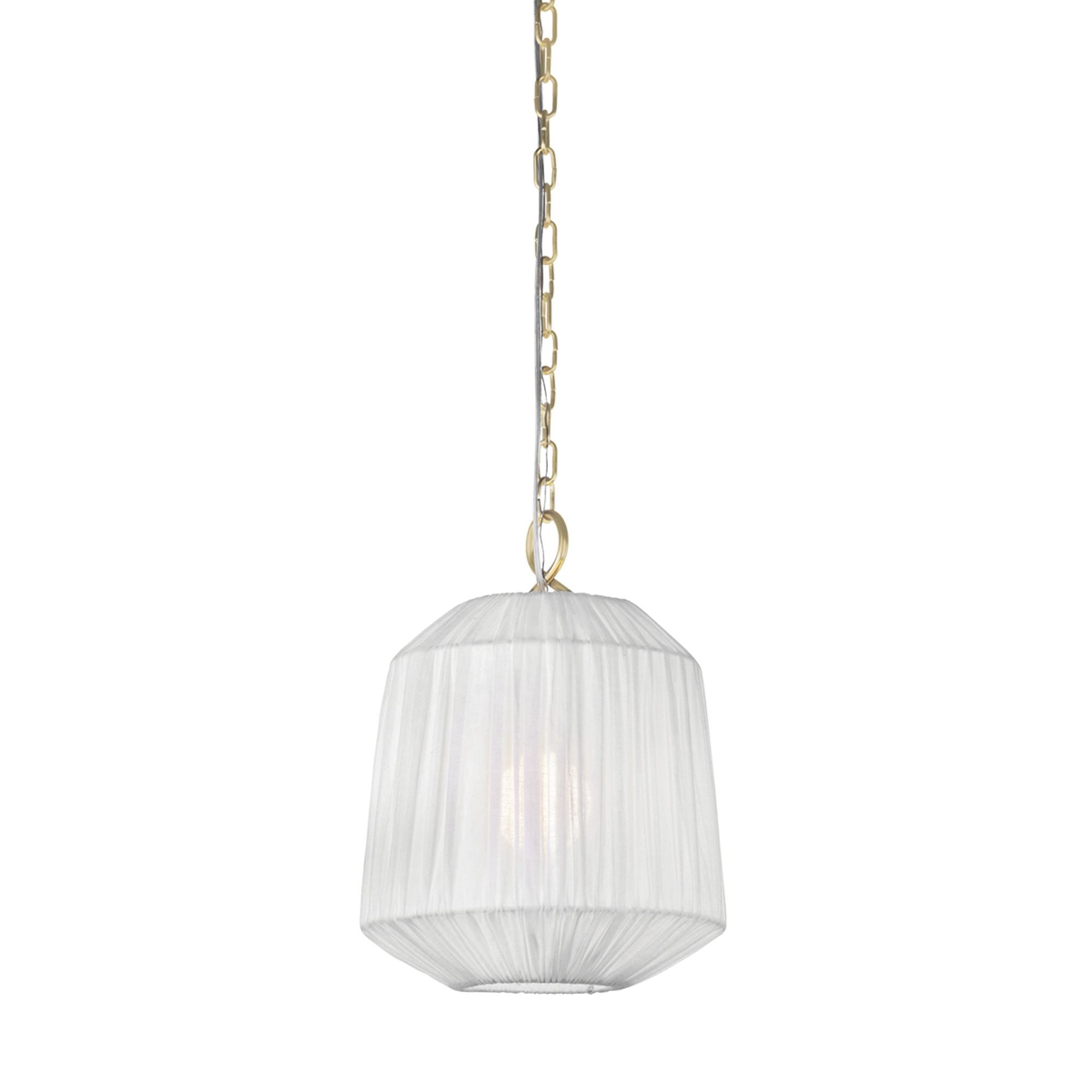 Amanza 1-Light Pendant in Aged Brass 11.5W x 15.25H
