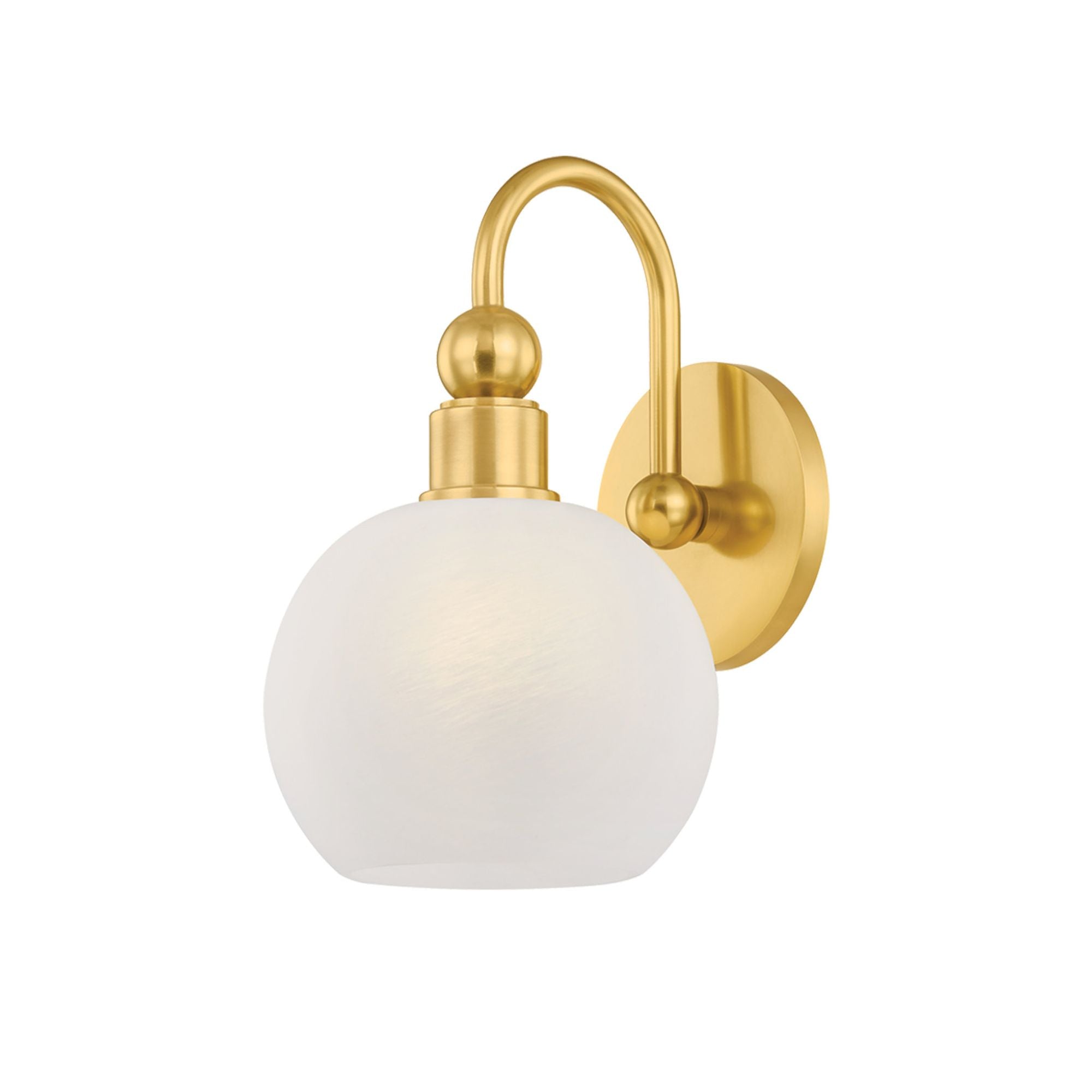 Jerica 1-Light Bath and Vanity in Aged Brass 6.5W x 10.75H
