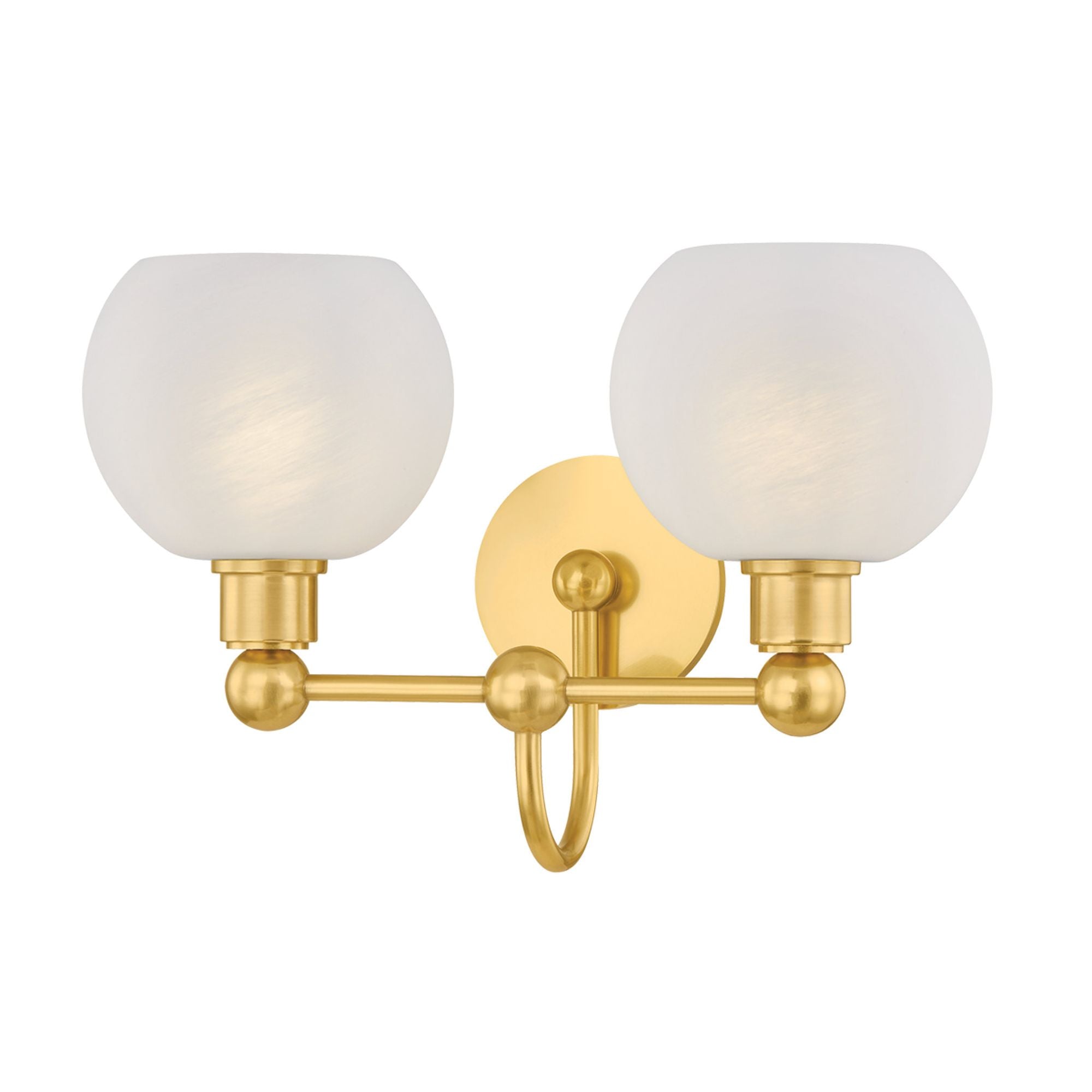 Jerica 2-Light Bath and Vanity in  Aged Brass 16.25W x 10.75H