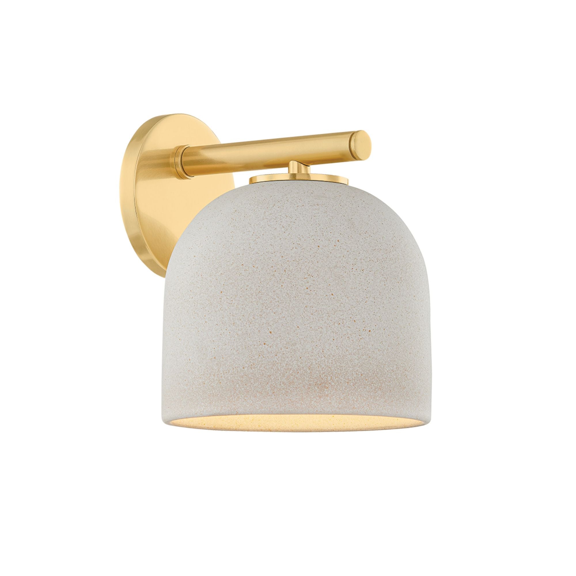 Cara 1-Light Wall Sconce in Aged Brass 7W x 9H