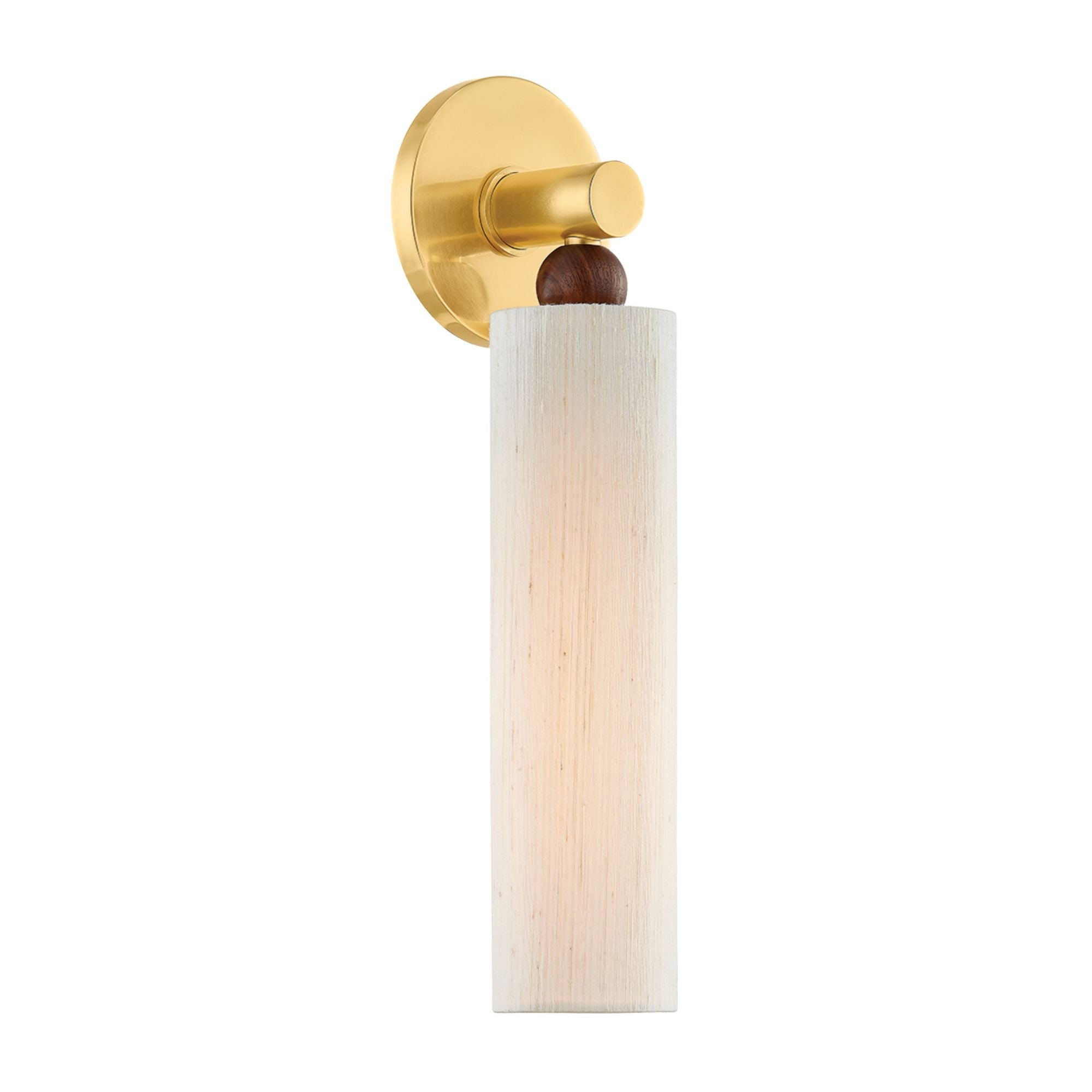 Reyn 1-Light Wall Sconce in Aged Brass by Mandy Cheng 4.75W x 16H