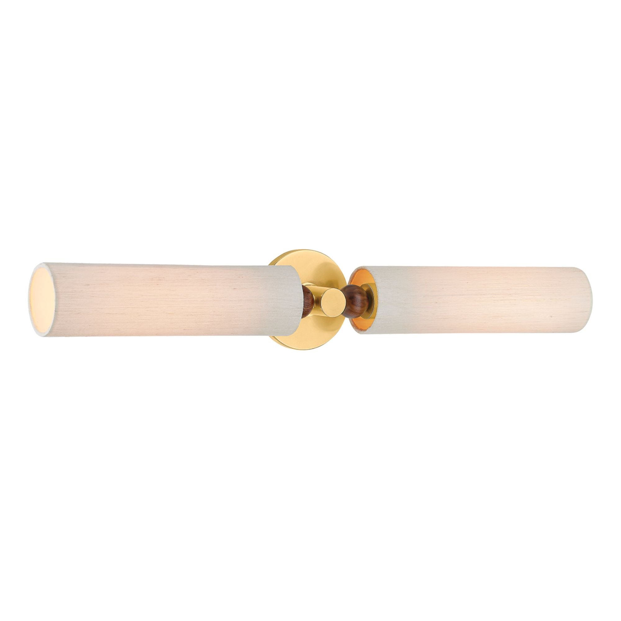 Reyn 2-Light Wall Sconce in Aged Brass by Mandy Cheng 4.75W x 27.25H