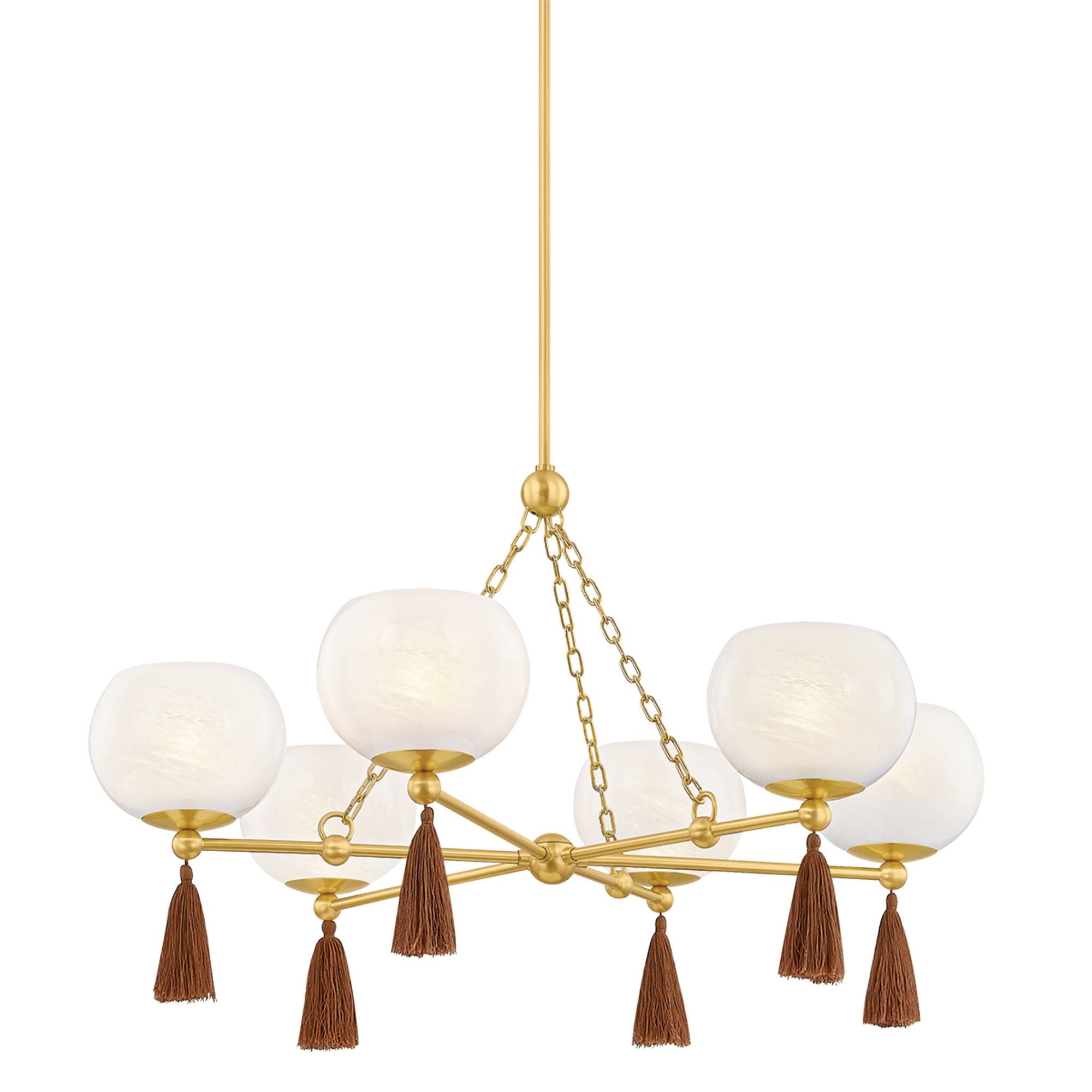 Niya 6-Light Chandelier in  Aged Brass by  Mandy Cheng 35.5W x 20.5H