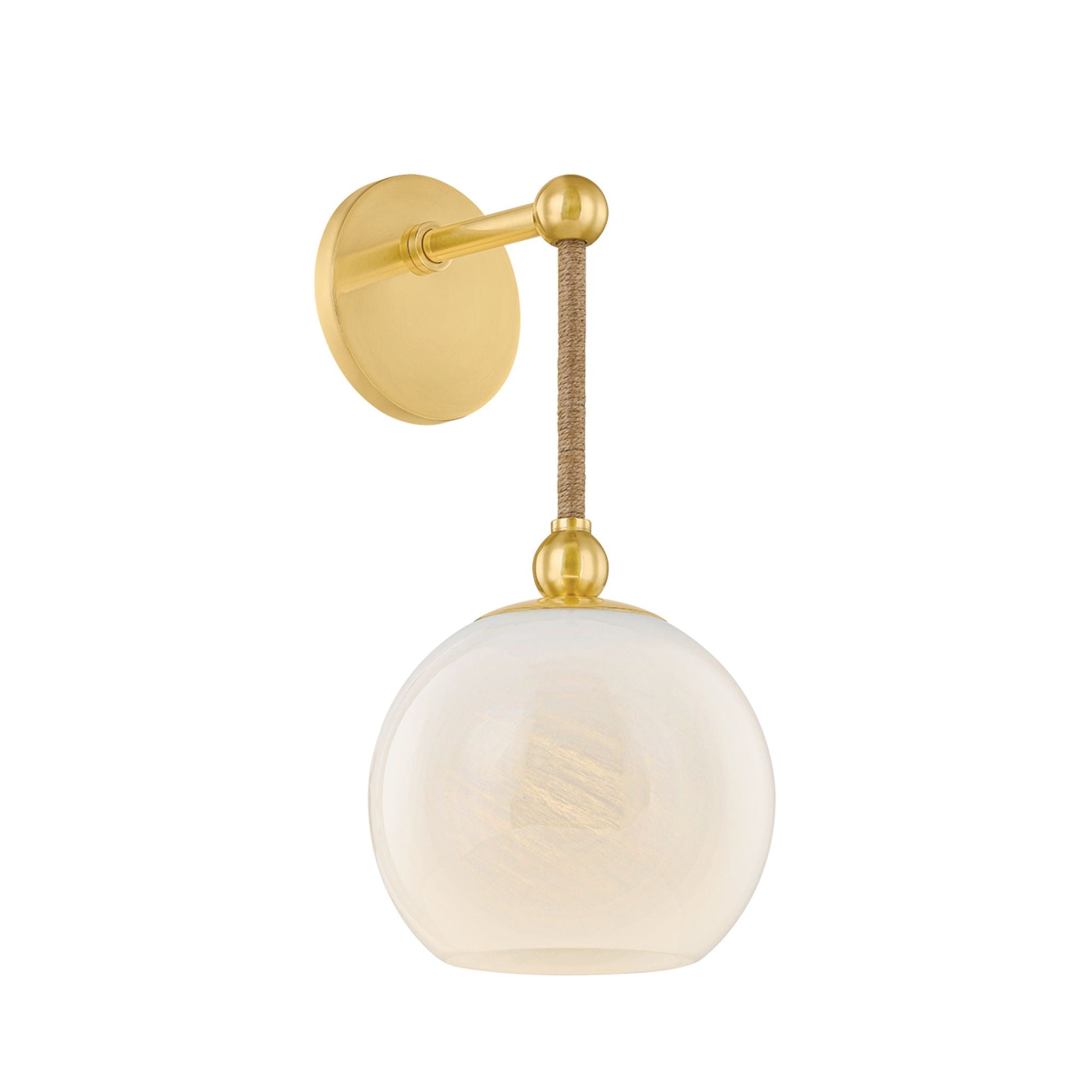 Abbie 1-Light Wall Sconce in  Aged Brass by  Mandy Cheng 7.25W x 15.25H