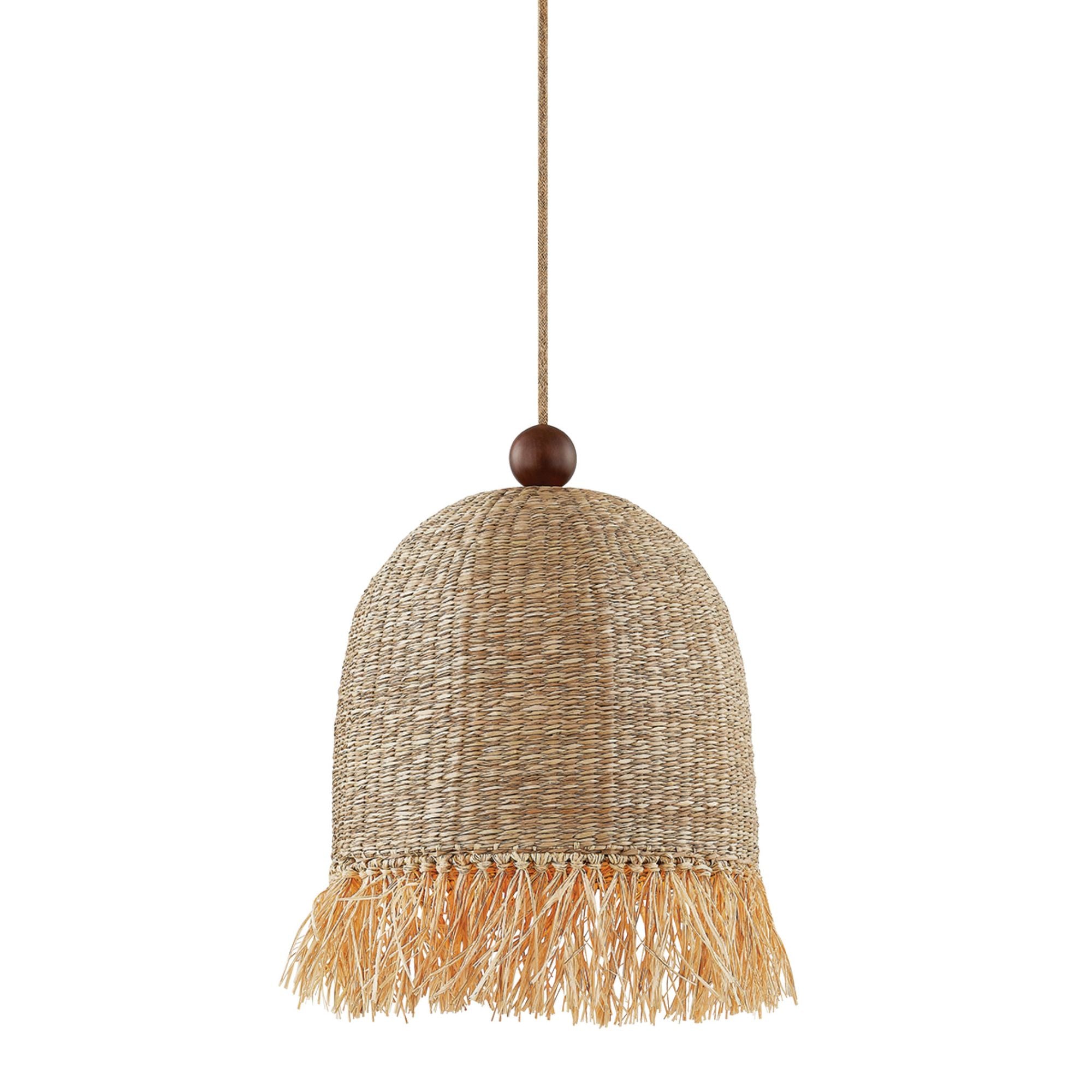 Sheri 1-Light Pendant in  Aged Brass by  Mandy Cheng 15.75W x 22H