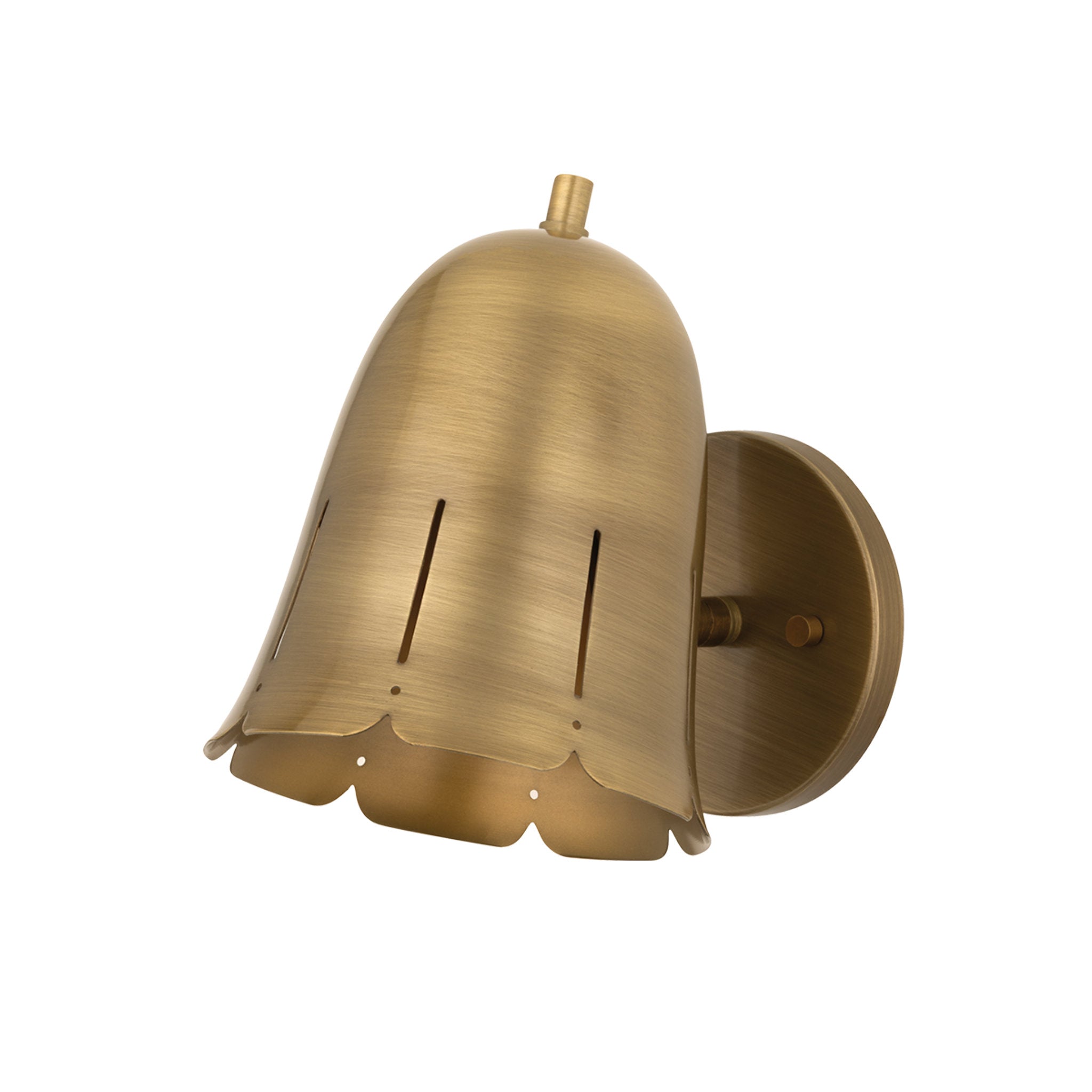 Basil 1-Light Wall Sconce in Patina Brass 6W x 7.5H