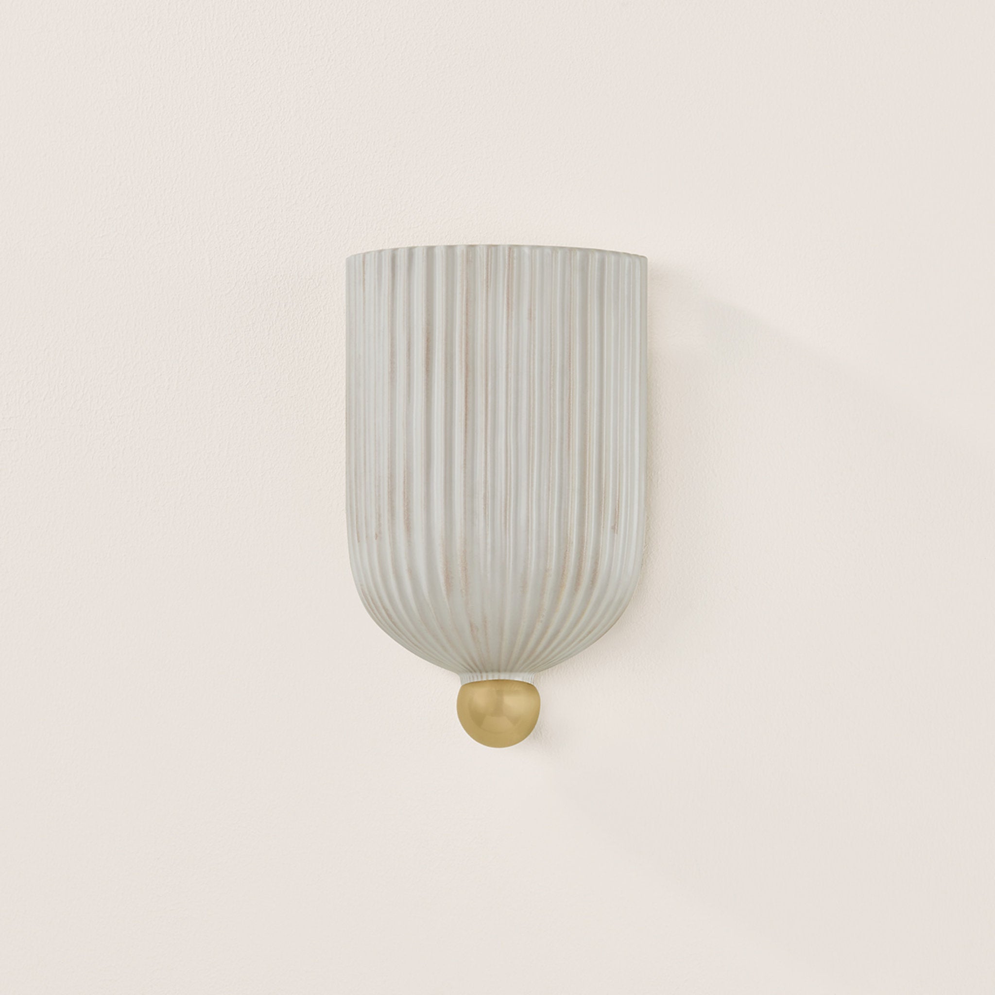 Amira 1-Light Wall Sconce in Aged Brass 6.25W x 10.25H
