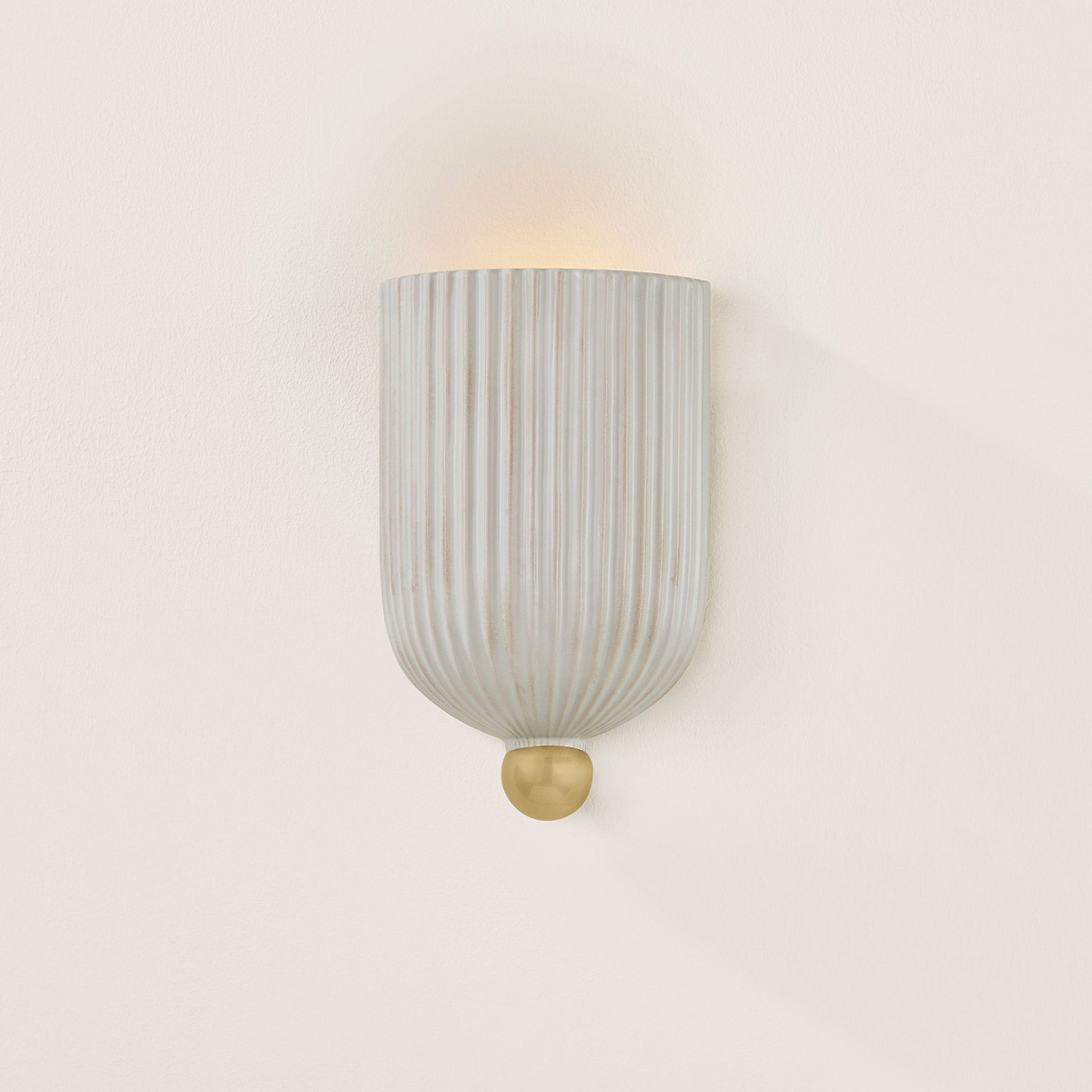 Amira 1-Light Wall Sconce in Aged Brass 6.25W x 10.25H
