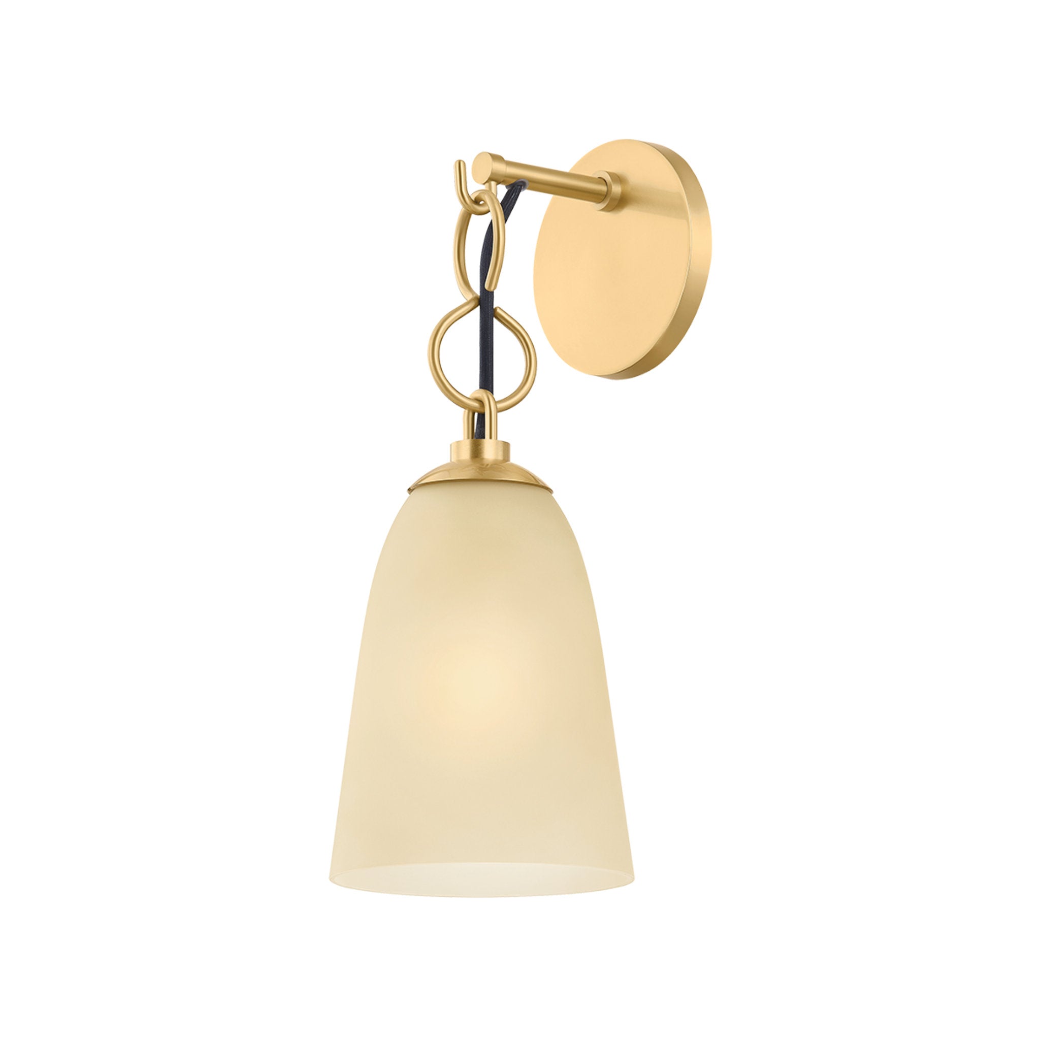 Christine 1-Light Wall Sconce in Aged Brass 5.75W x 14.5H