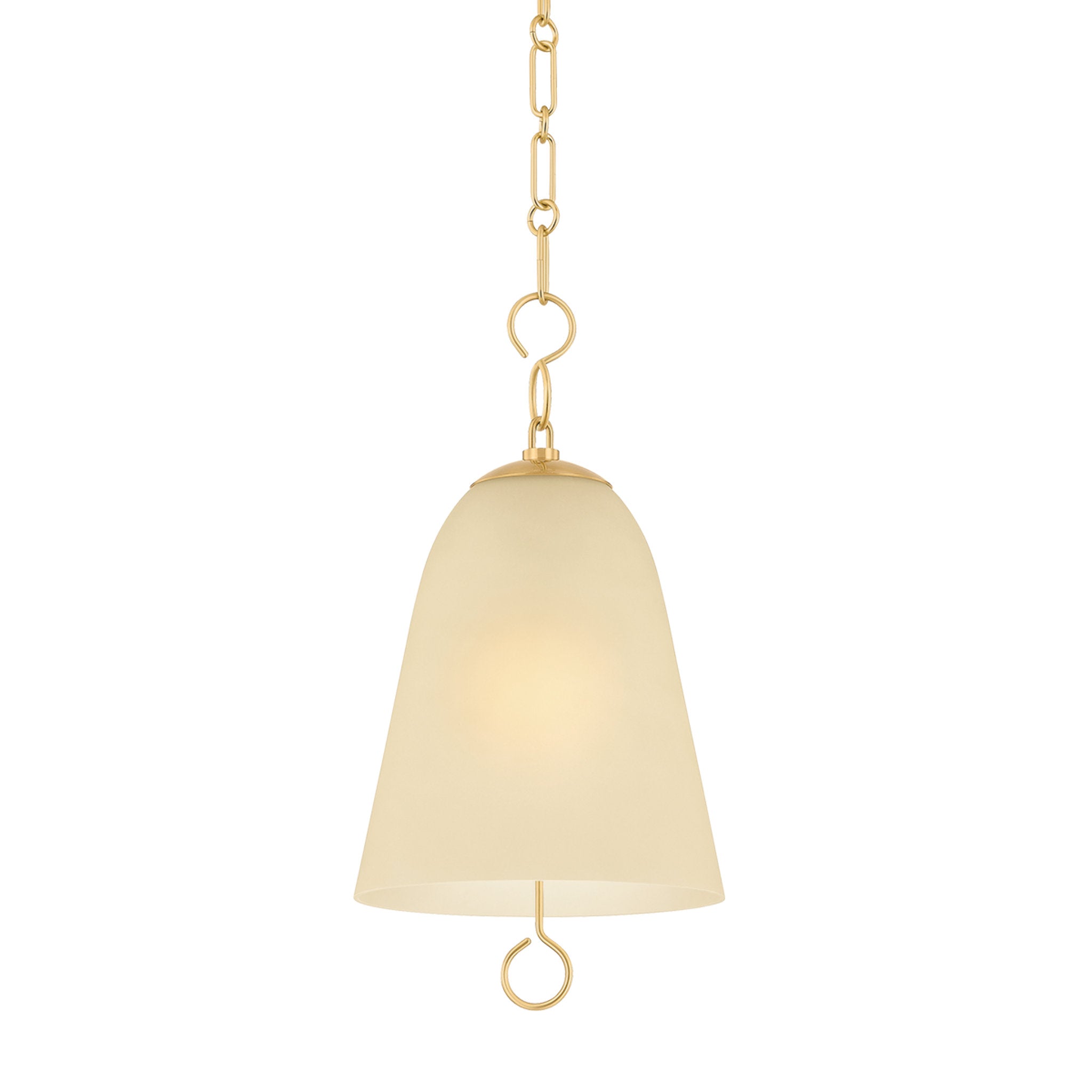 Christine 1-Light Pendant in Aged Brass 14W x 22H