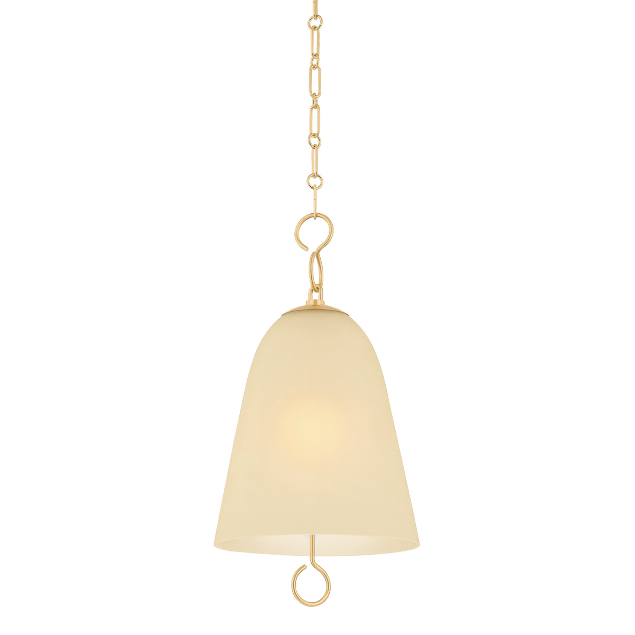 Christine 1-Light Pendant in Aged Brass 11W x 17.75H
