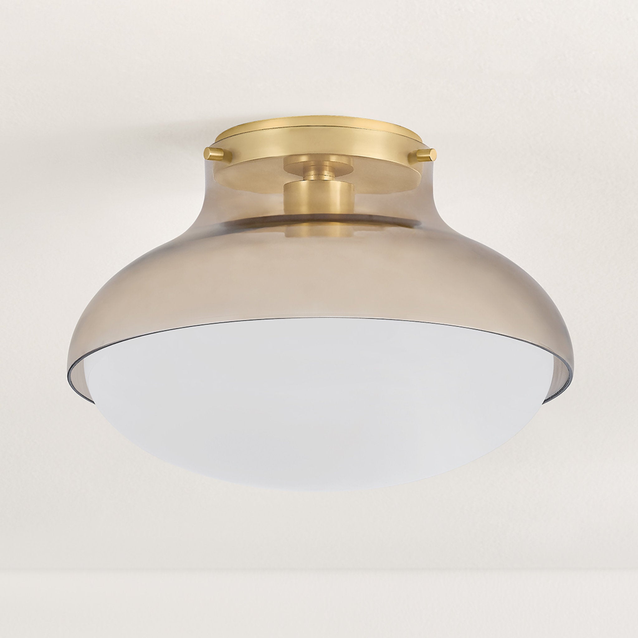 Gianna 1-Light Flush Mount in Aged Brass 12.5W x 8.5H