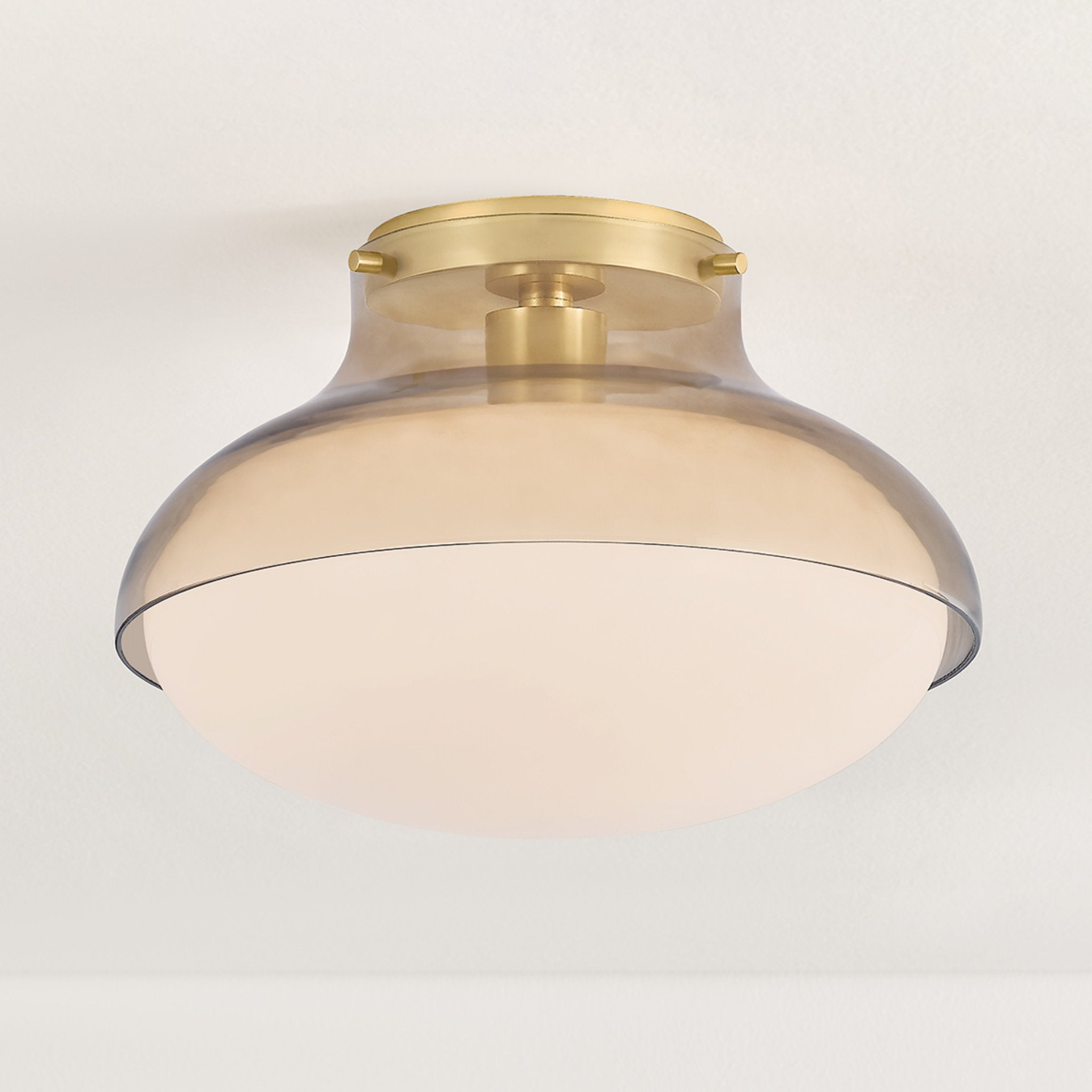Gianna 1-Light Flush Mount in Aged Brass 12.5W x 8.5H