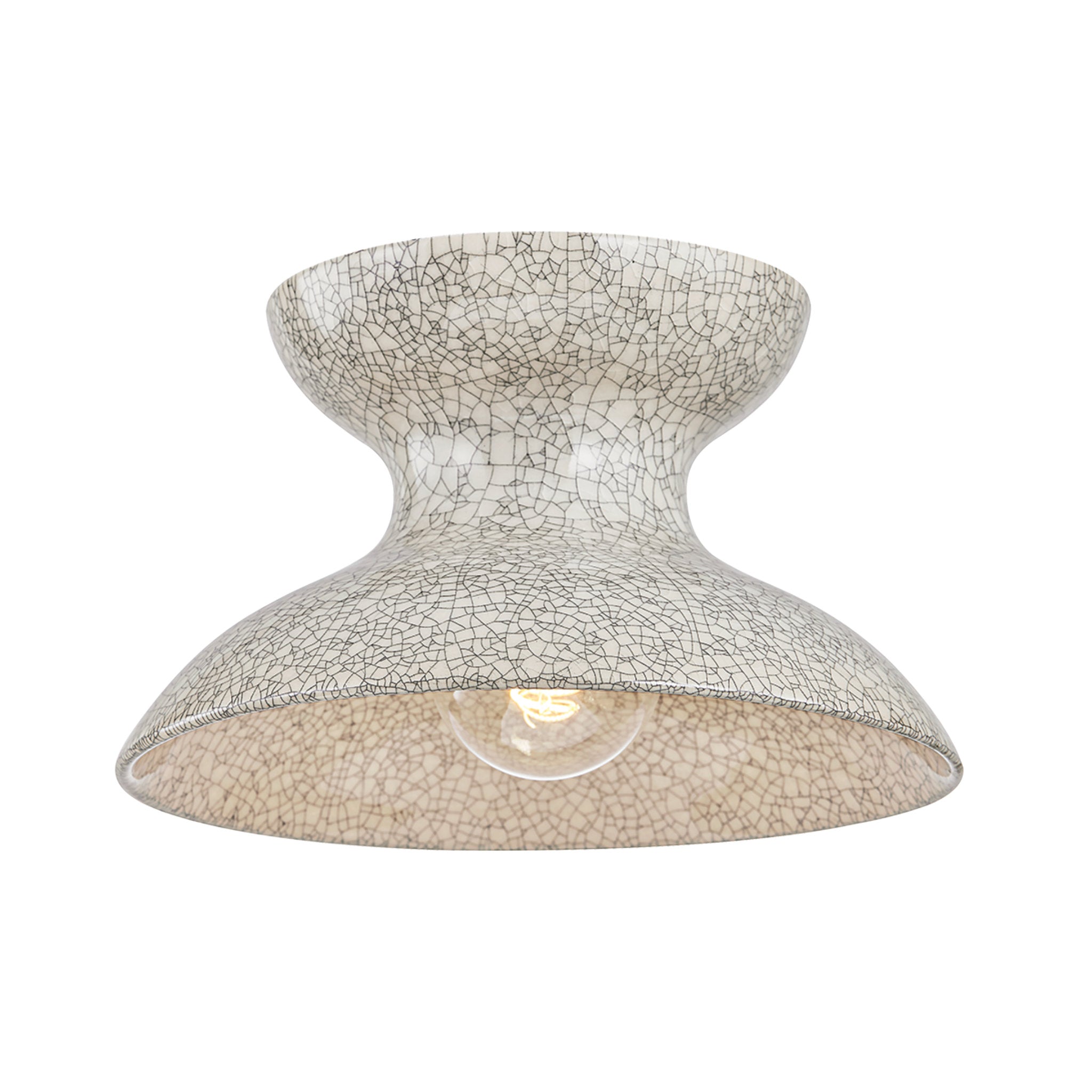 Carina 1-Light Flush Mount in Aged Brass 11W x 6.5H
