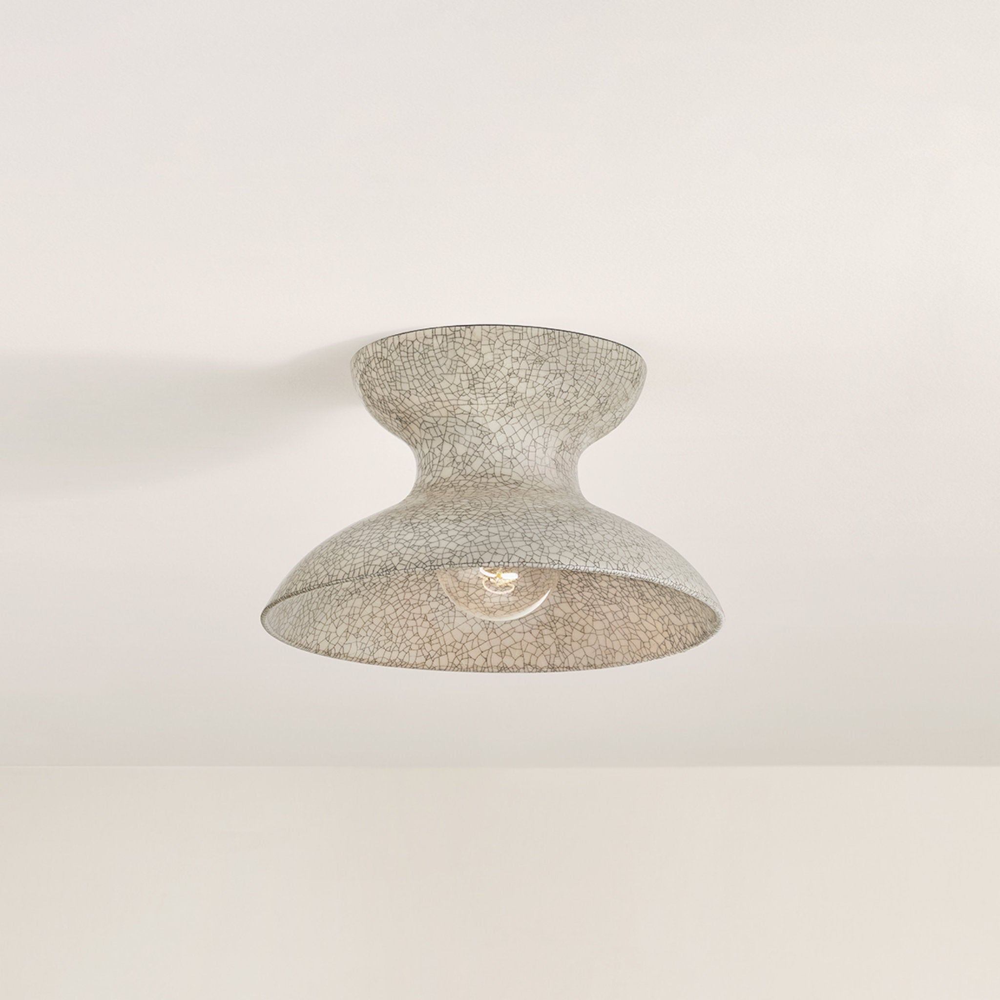 Carina 1-Light Flush Mount in Aged Brass 11W x 6.5H