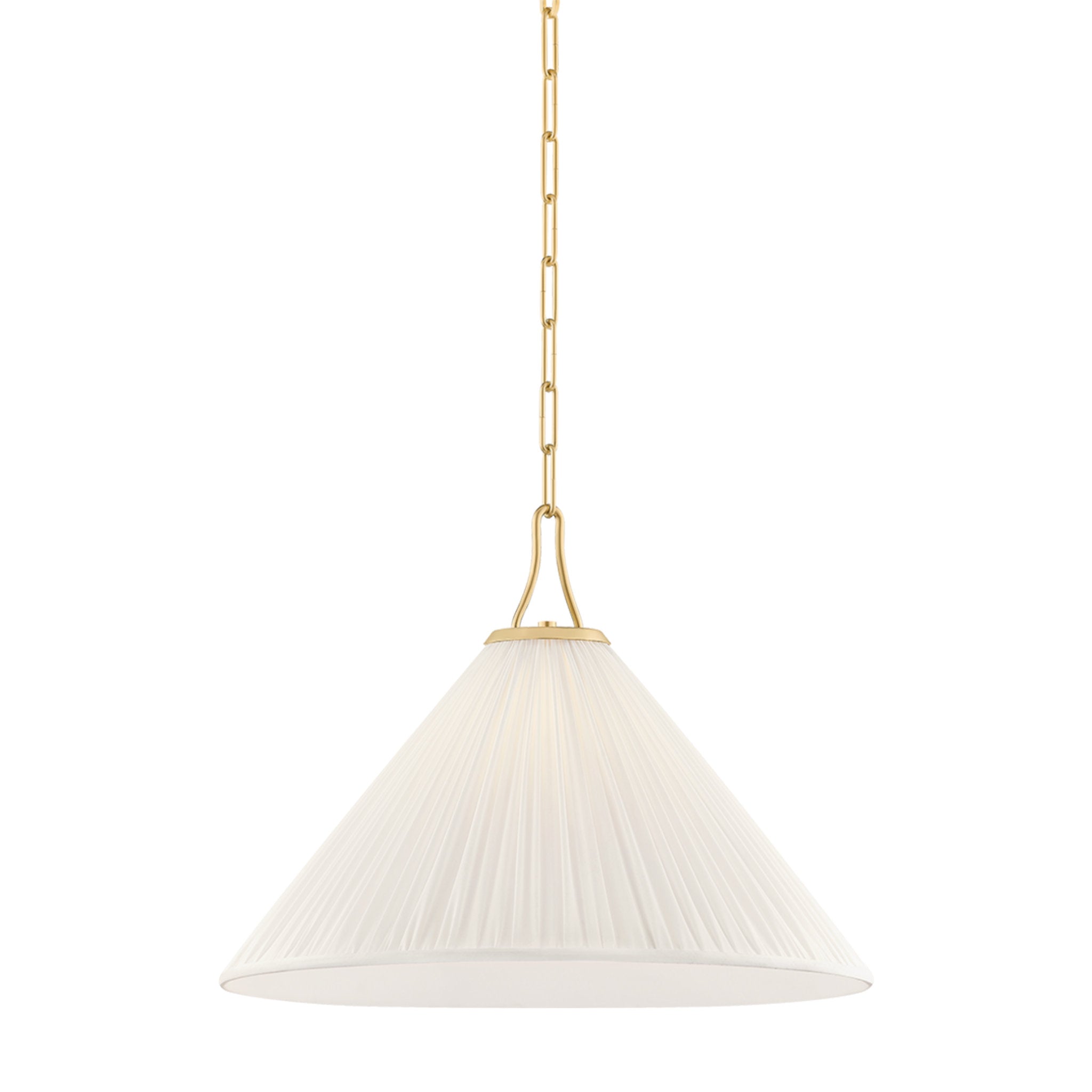 Merida 1-Light Pendant in Aged Brass 22W x 16.5H