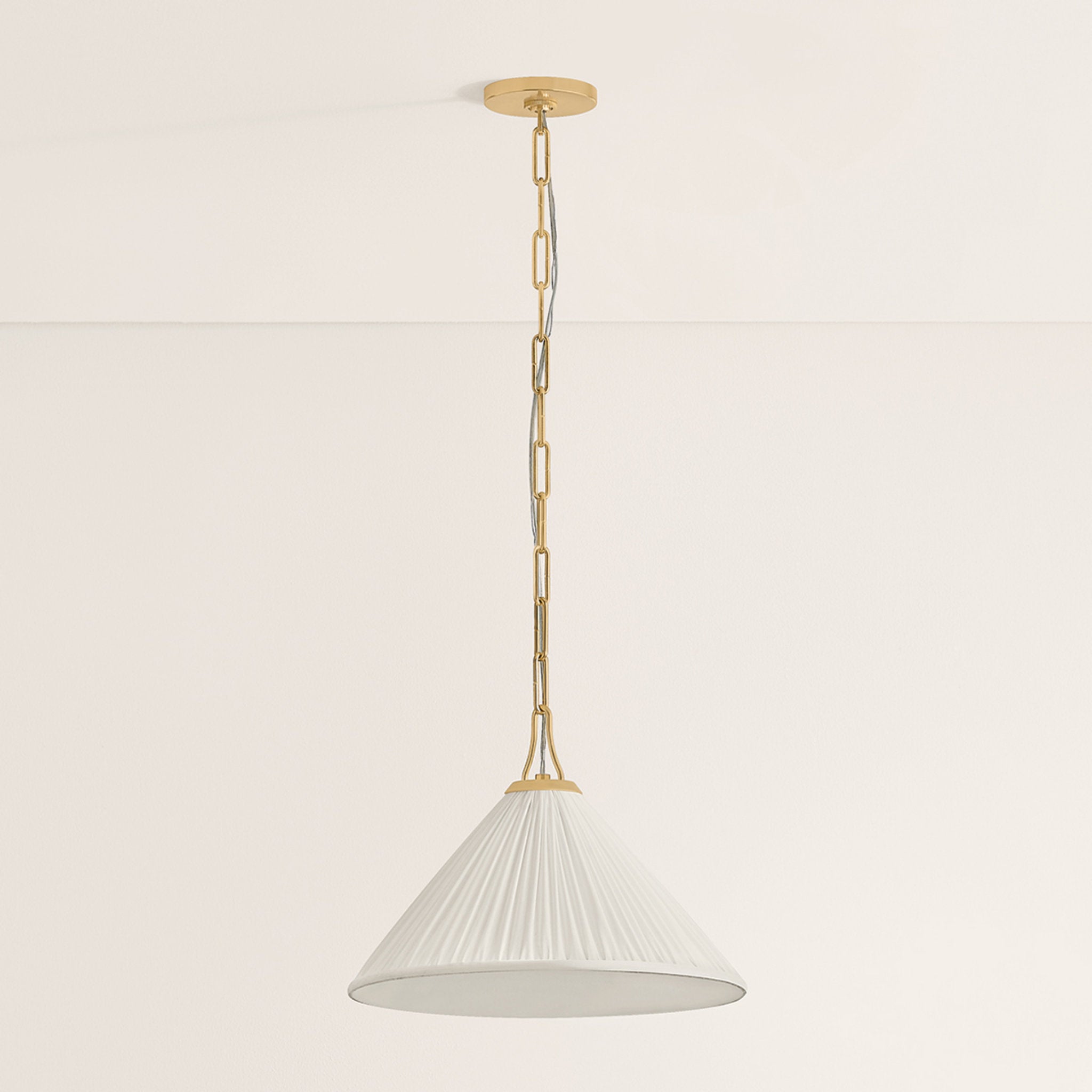 Merida 1-Light Pendant in Aged Brass 16W x 11.5H