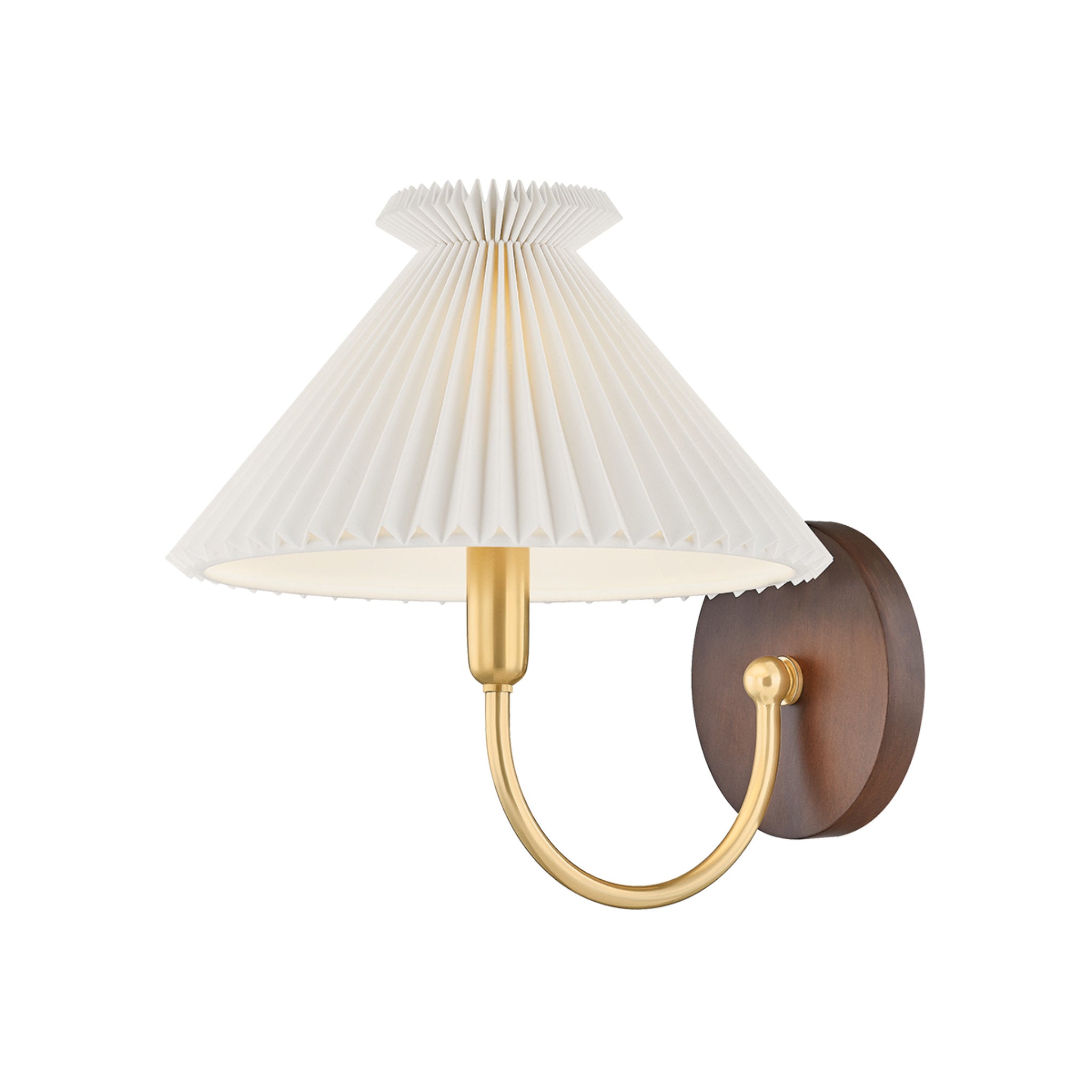Acacia 1-Light Wall Sconce in Aged Brass 10.5W x 10H