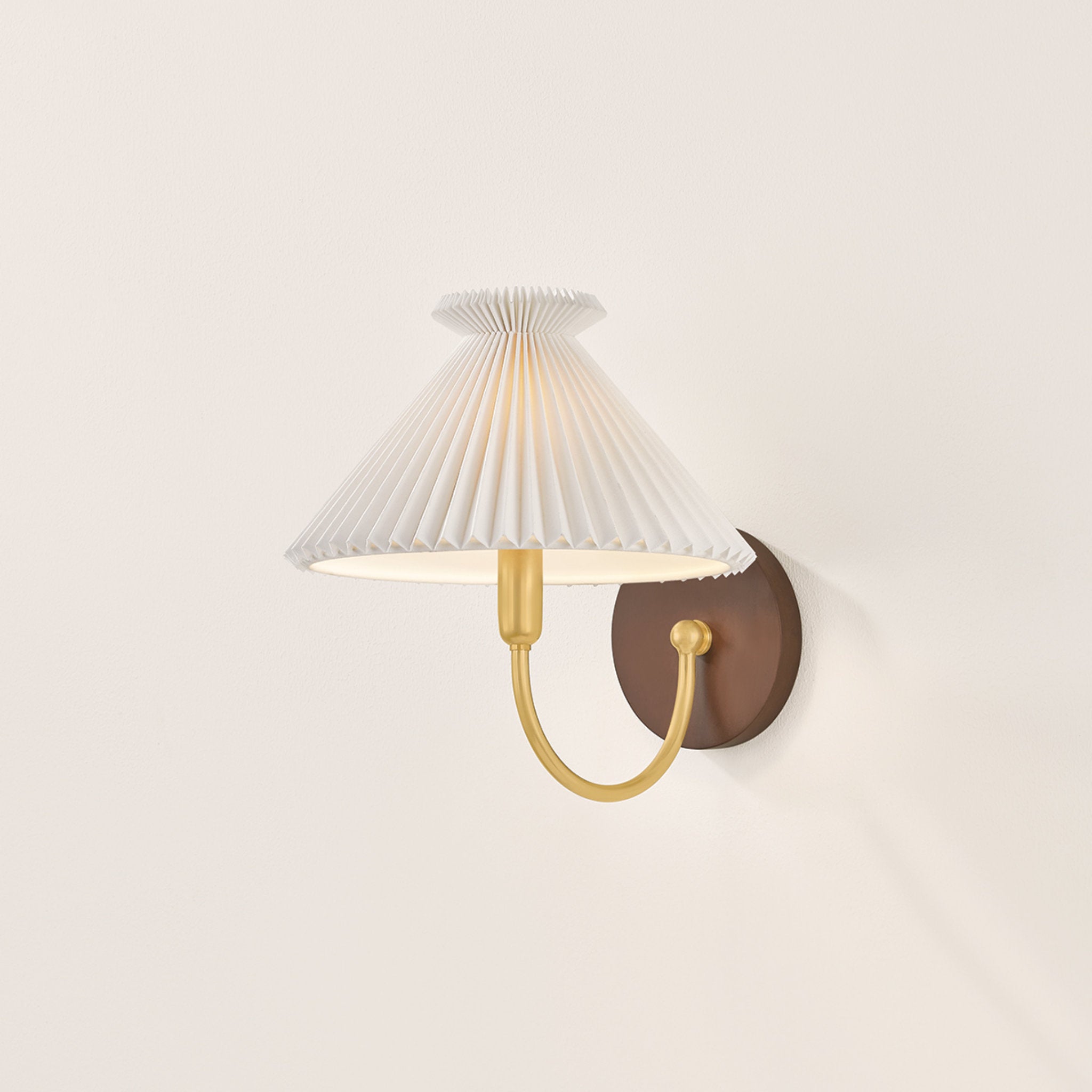 Acacia 1-Light Wall Sconce in Aged Brass 10.5W x 10H