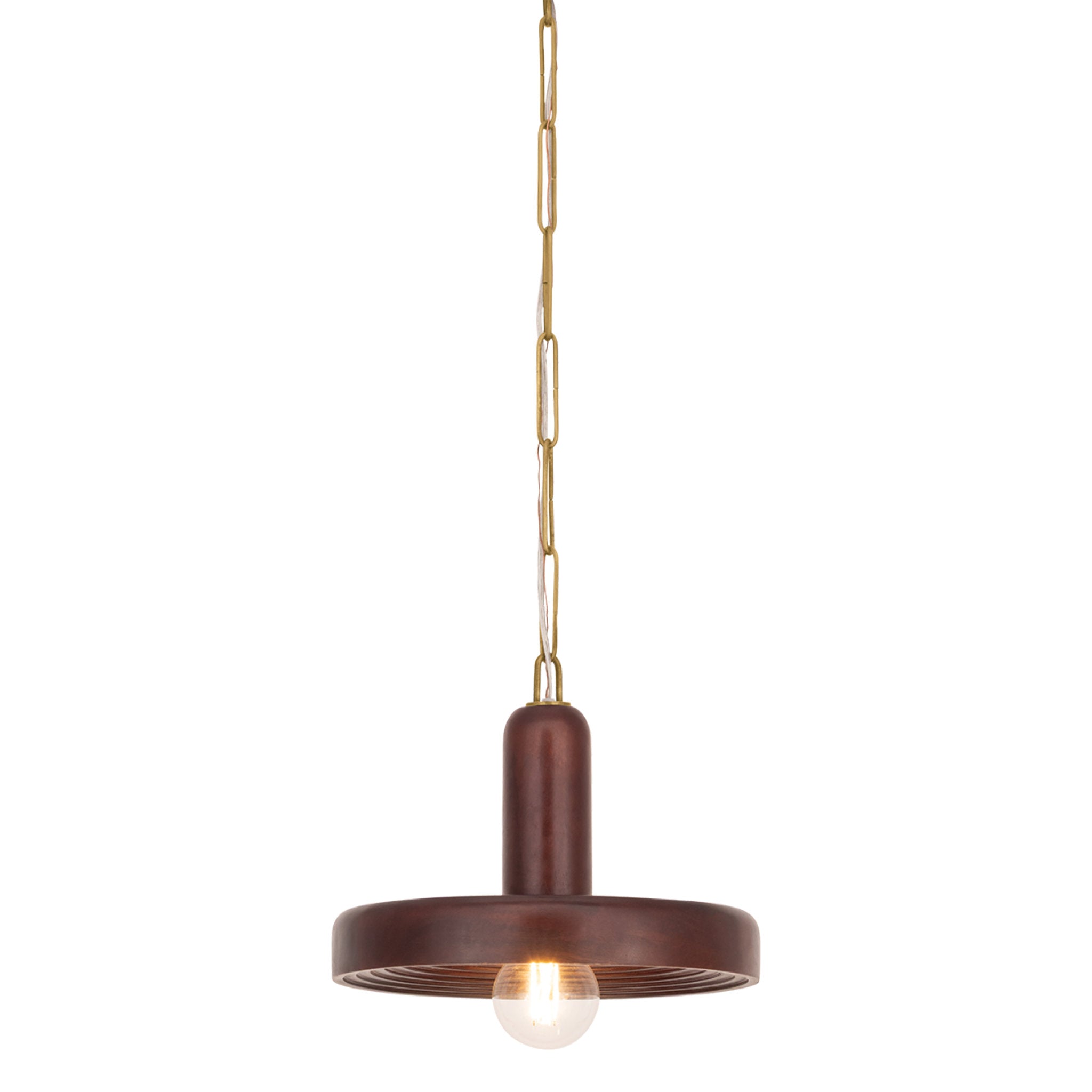 Scheana 1-Light Pendant in Aged Brass 12.5W x 11.5H